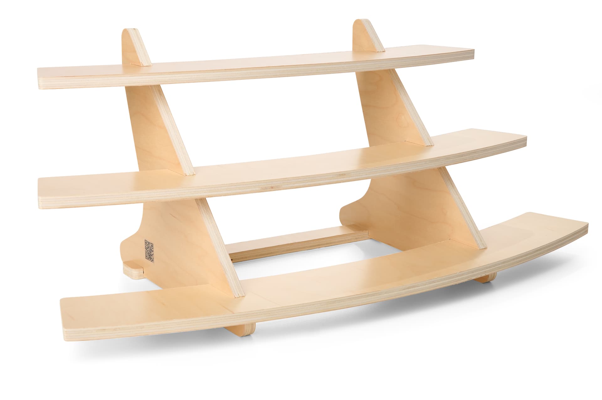 3 tier display stand with three levels of merchandising