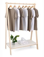 Wooden Clothing Rack with Eco-Friendly Packaging 