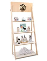 Wooden Ladder Shelves with Wooden Dowels  