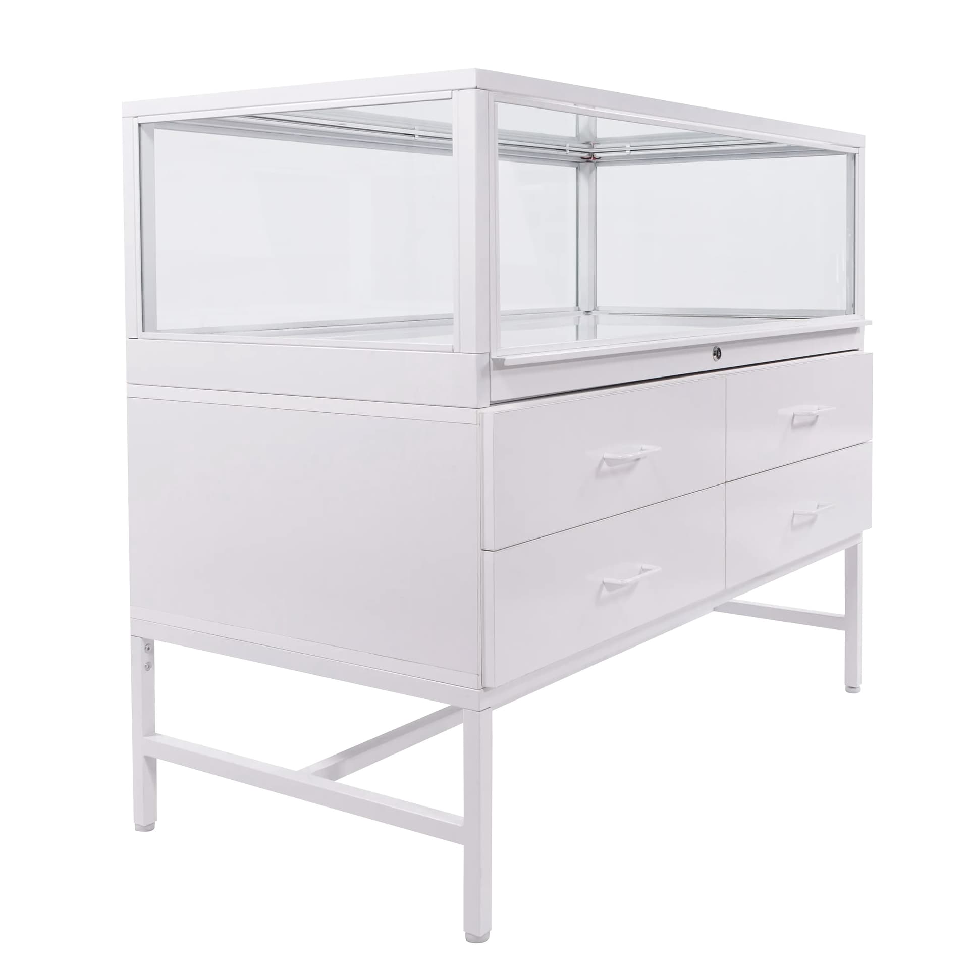 Glass showcase display cabinet with durable build