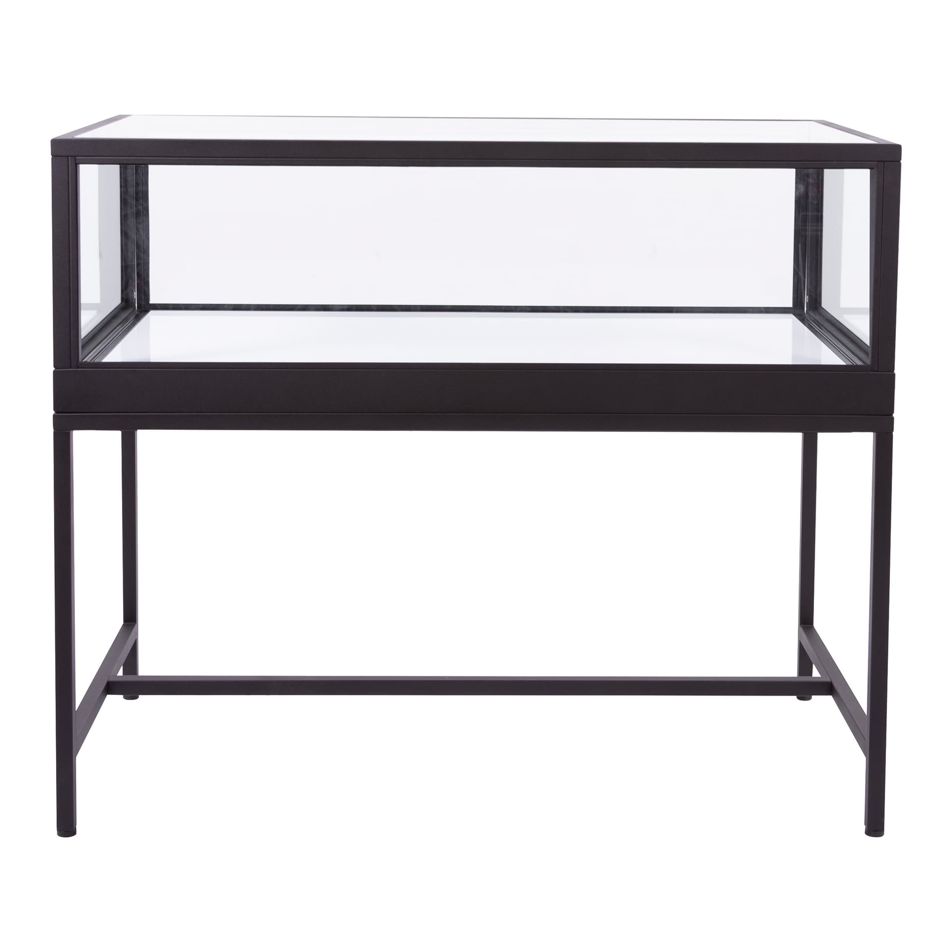 Full vision display case with unobstructed view