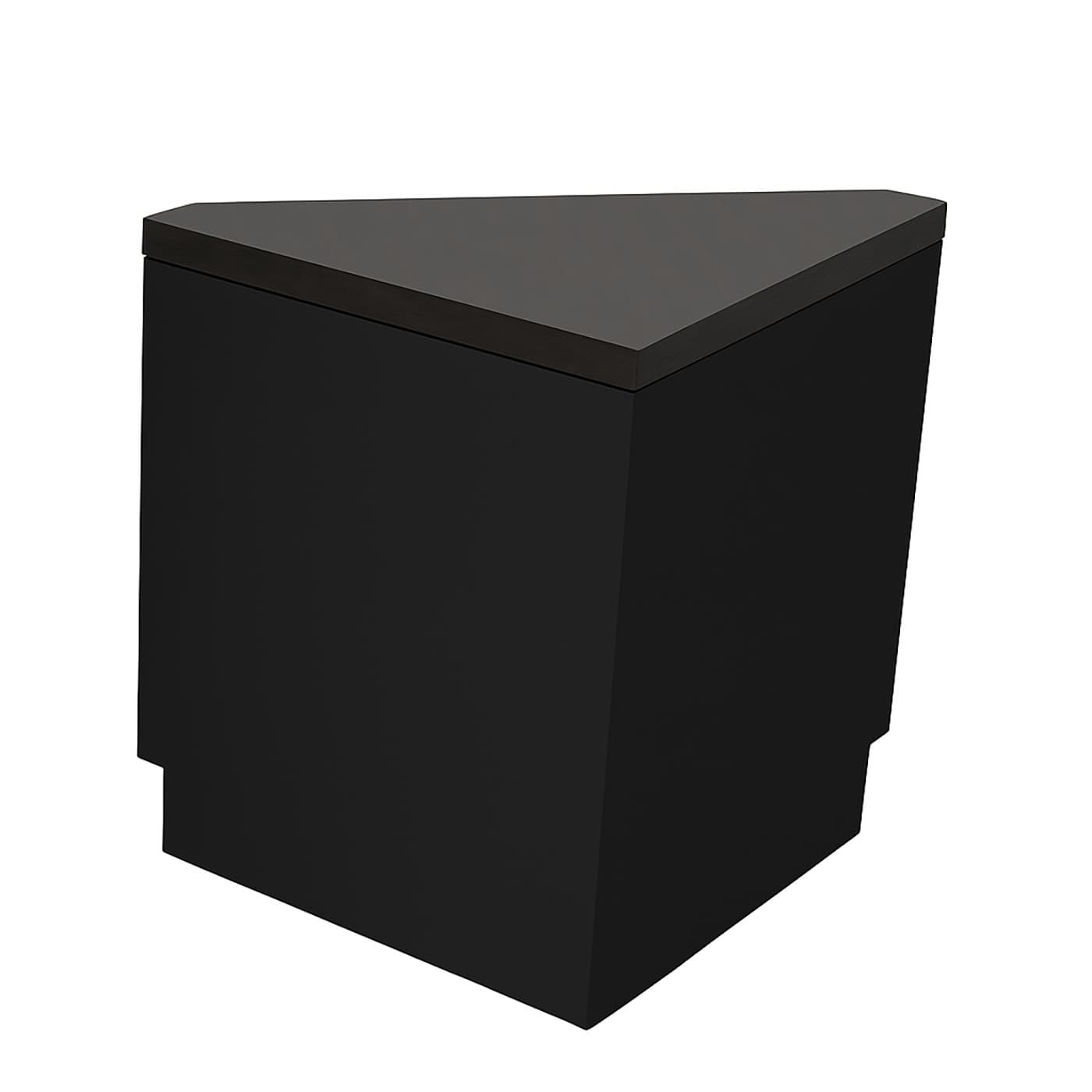 Corner display pedestal in black