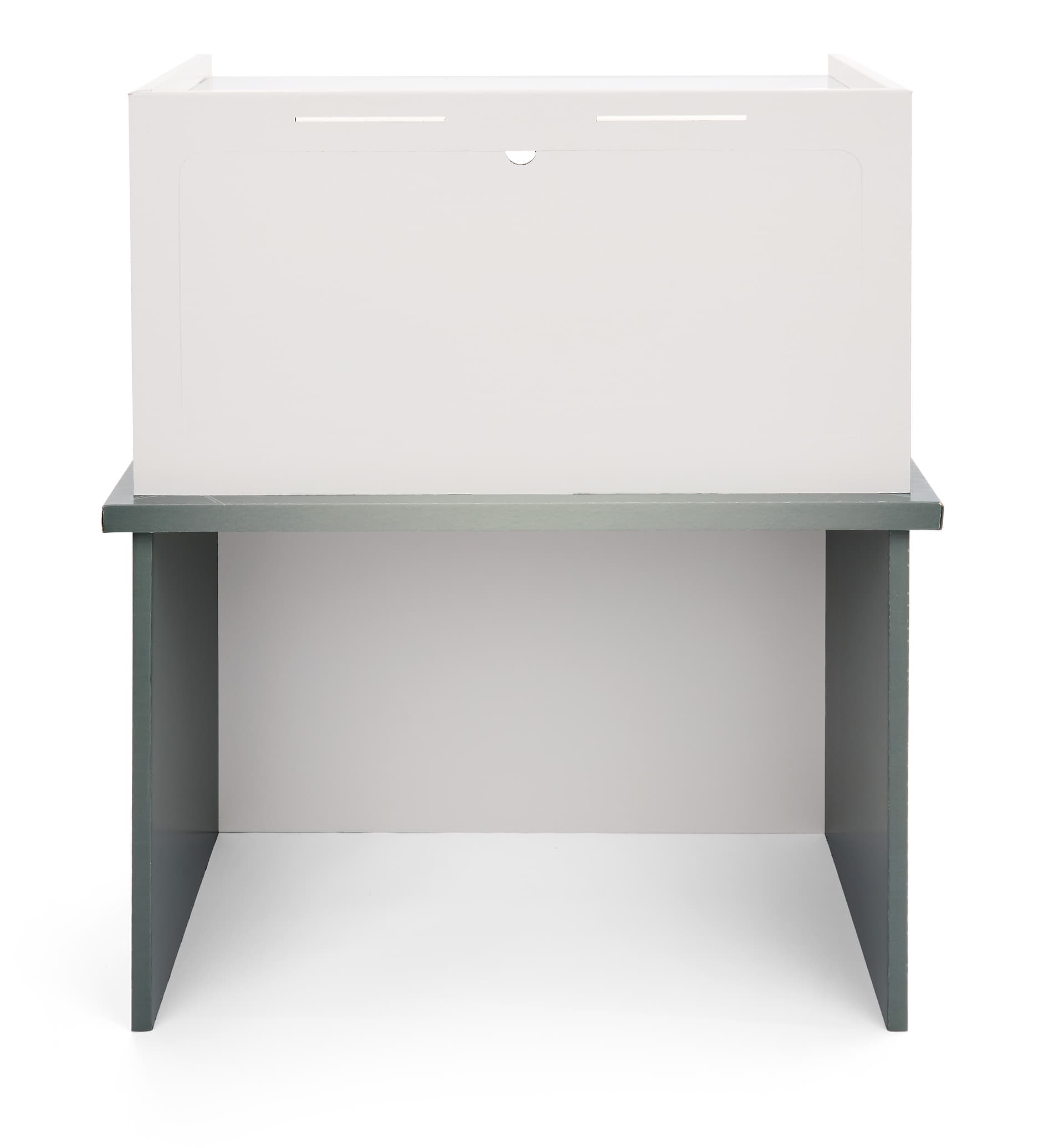 Portable acrylic display counter with graphics and lightweight design