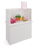 Portable acrylic display counter with collapsible design
