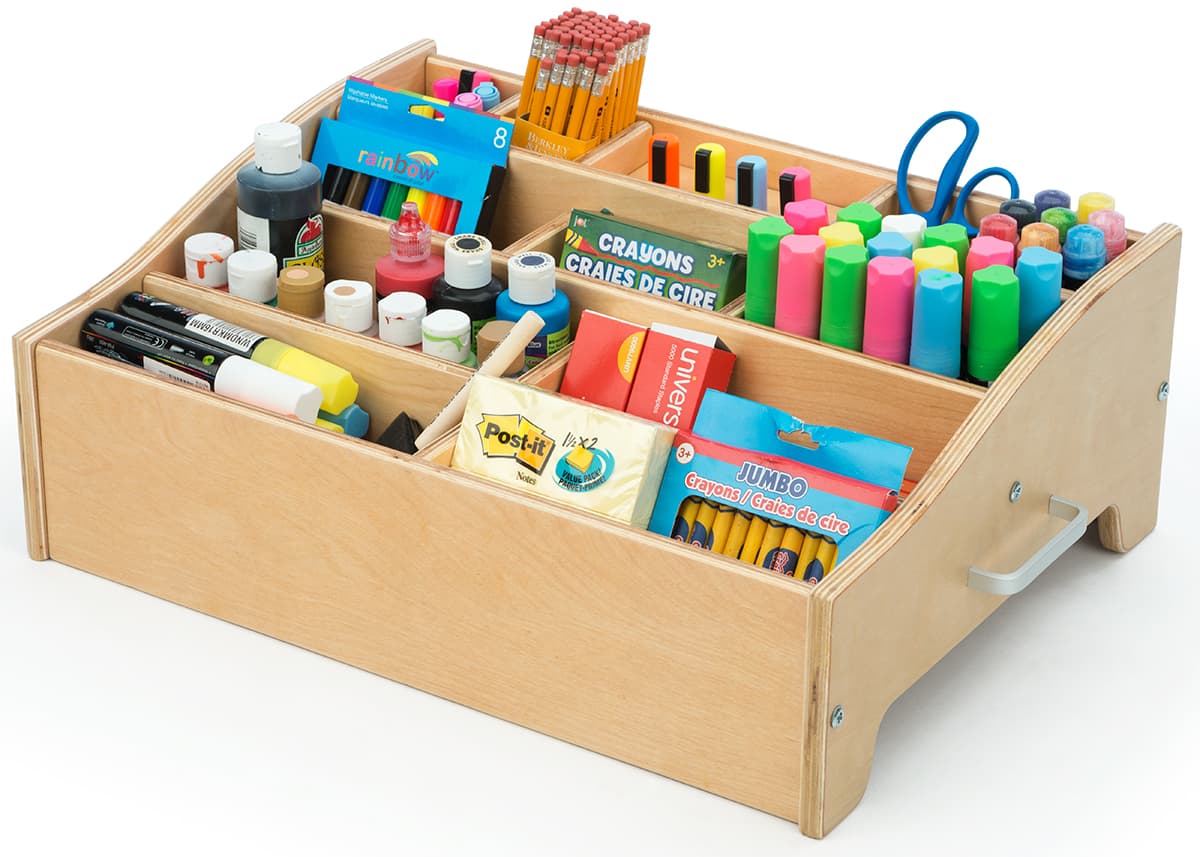 Kids Art Supply Storage with Multiple Compartments