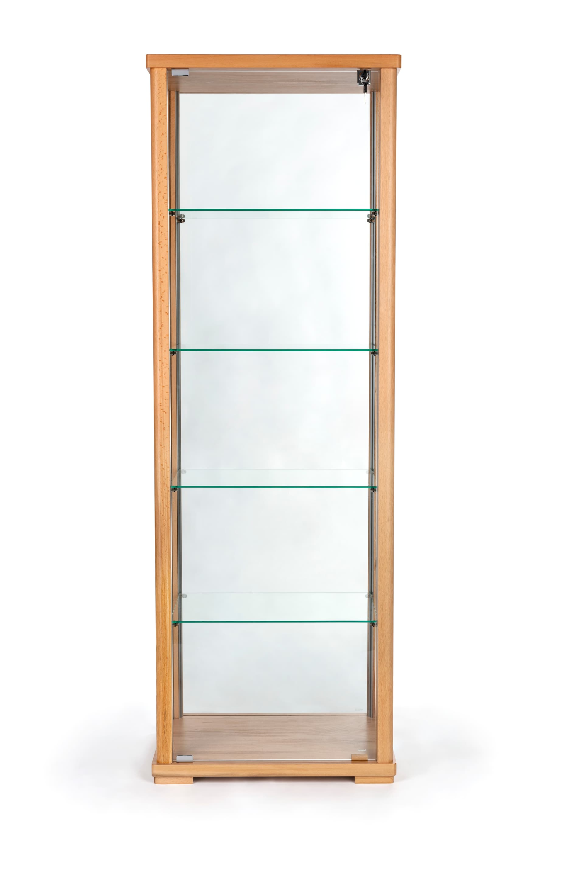 360° viewable glass curio cabinet display