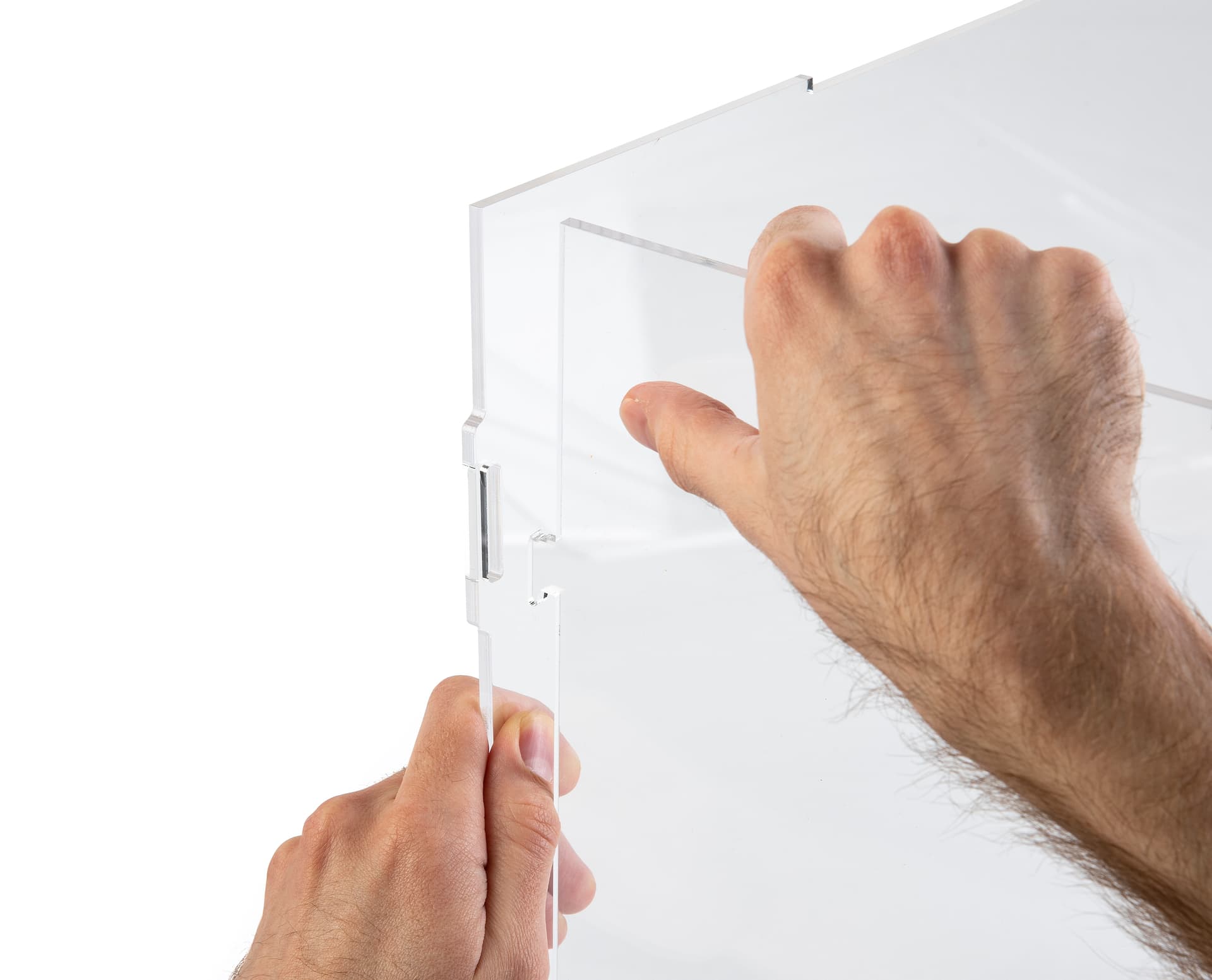 Easy assembly custom printed folding acrylic display cube