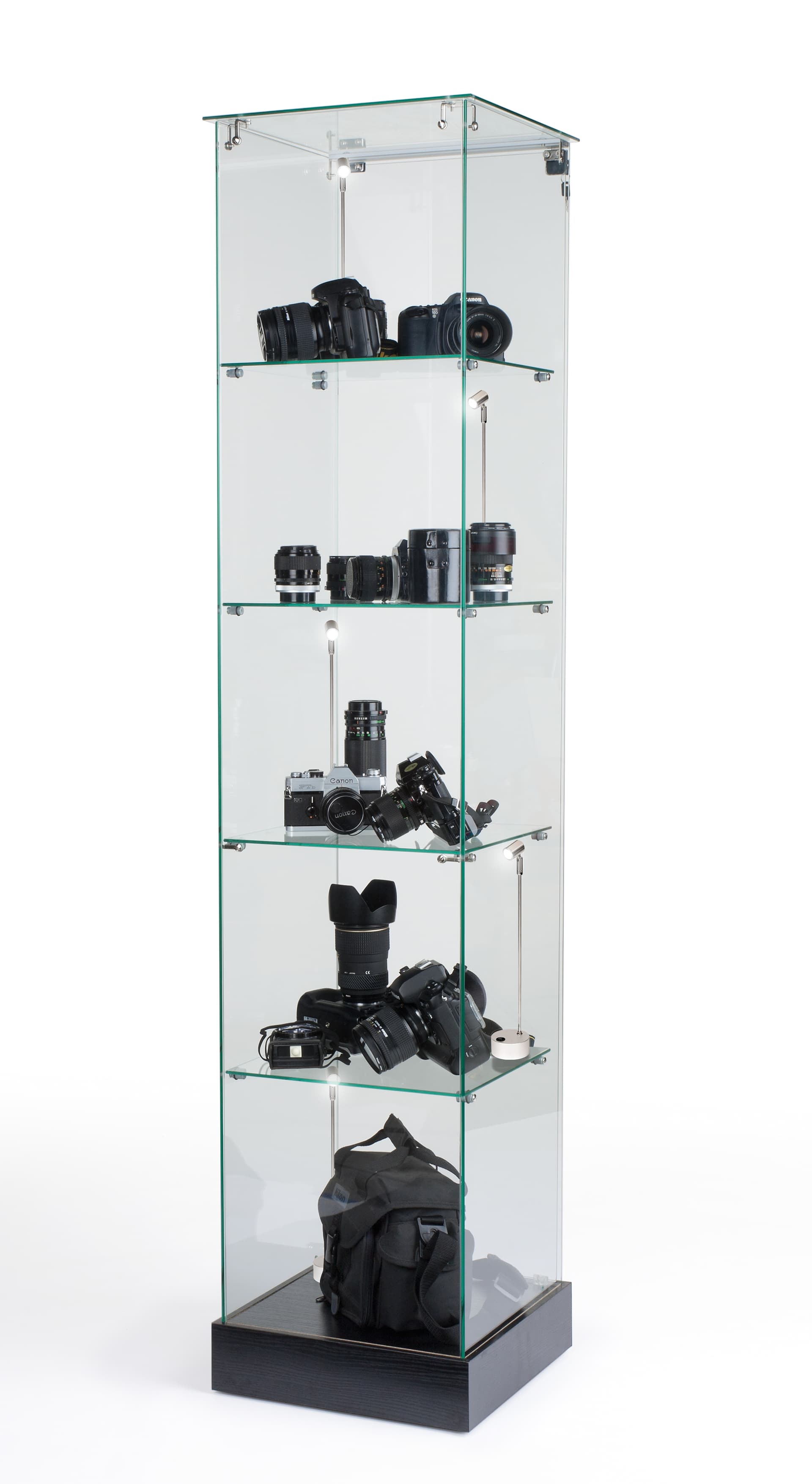 Display case spotlights are easily portable