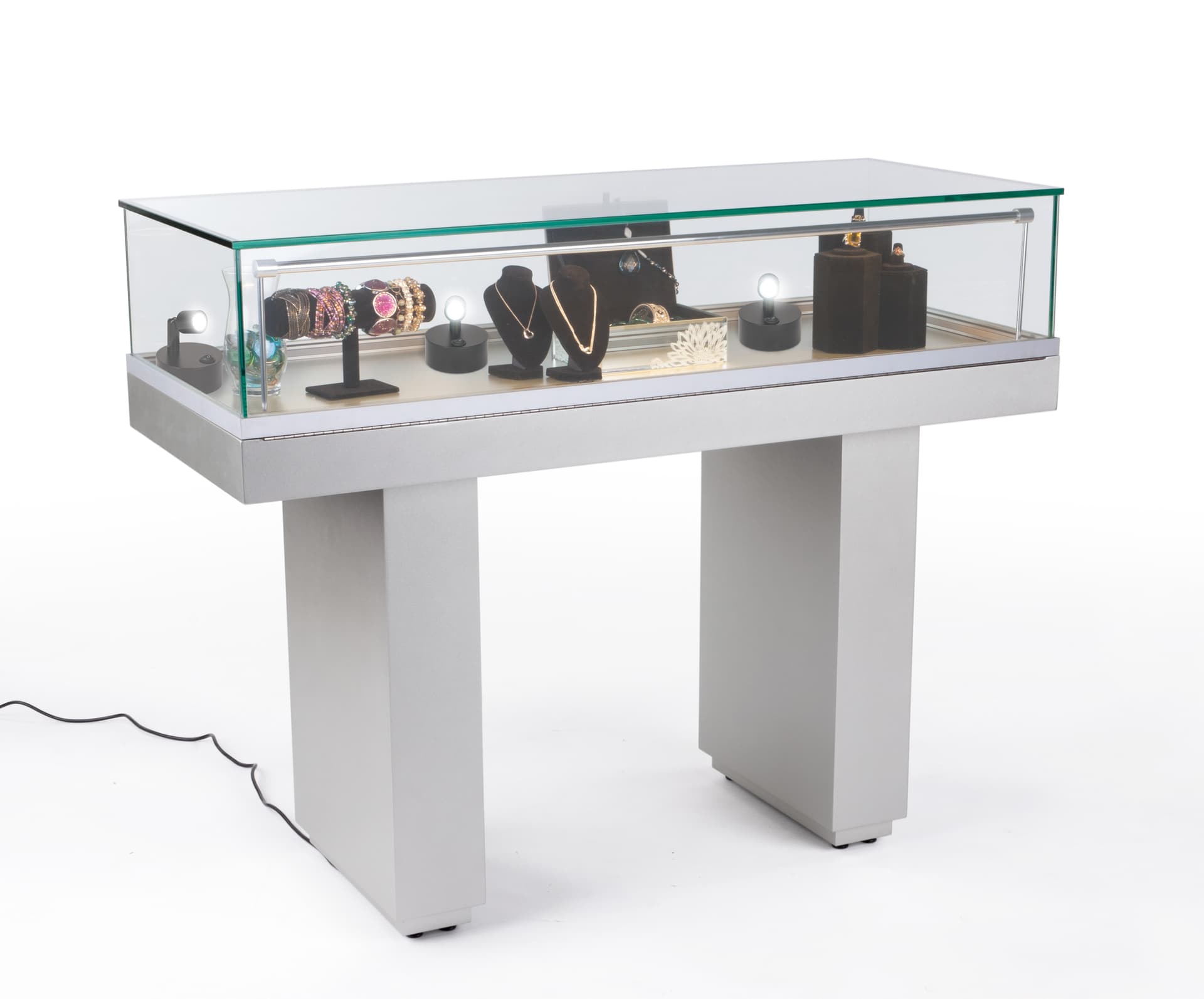 Display case spotlights are easily portable