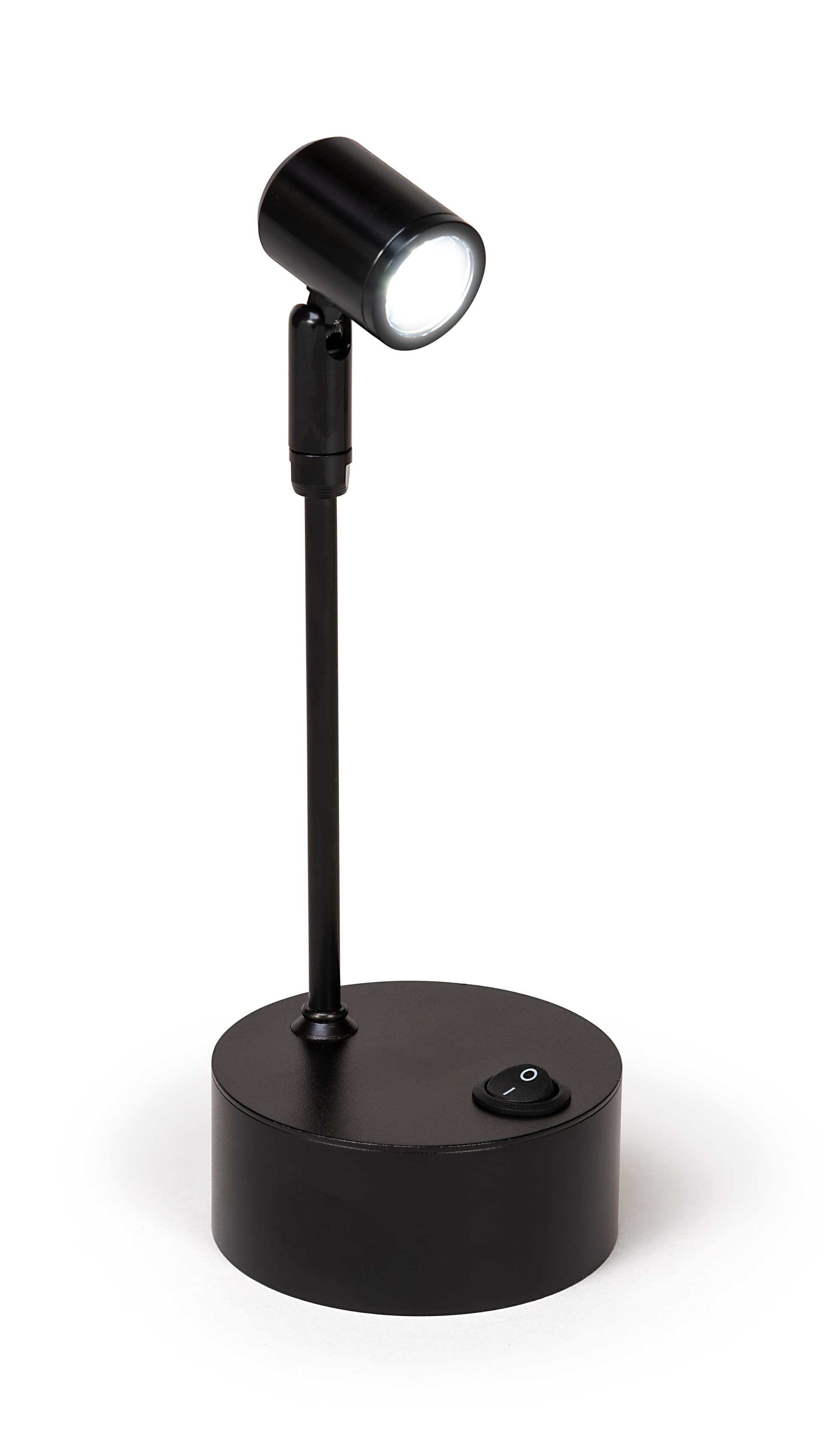 Display case spotlight with black oxidation
