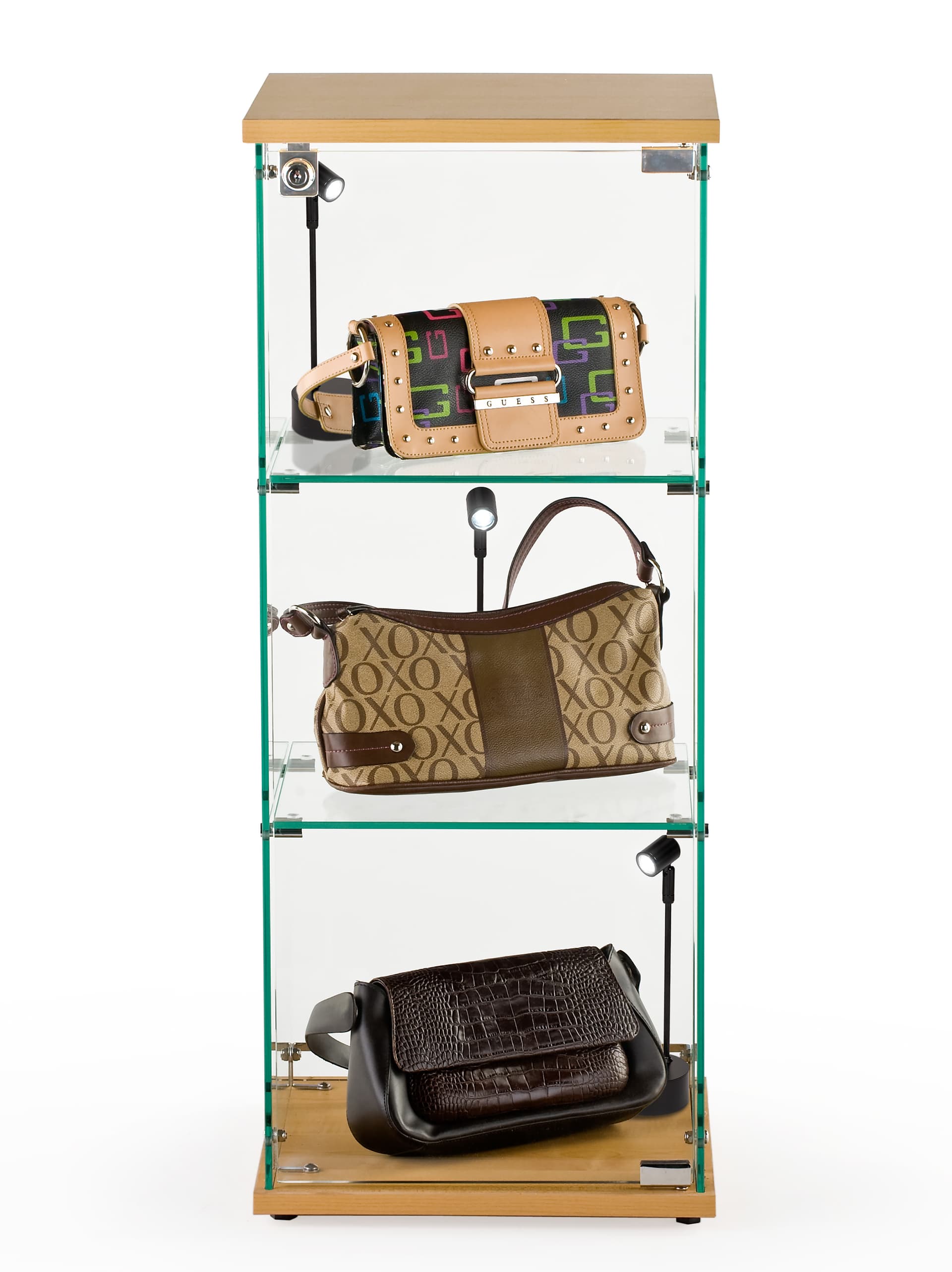 Display case spotlights are easily portable