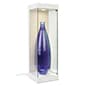 13.5"w Glass Display Case, LED Top Light, Side Locking Door, Countertop - White