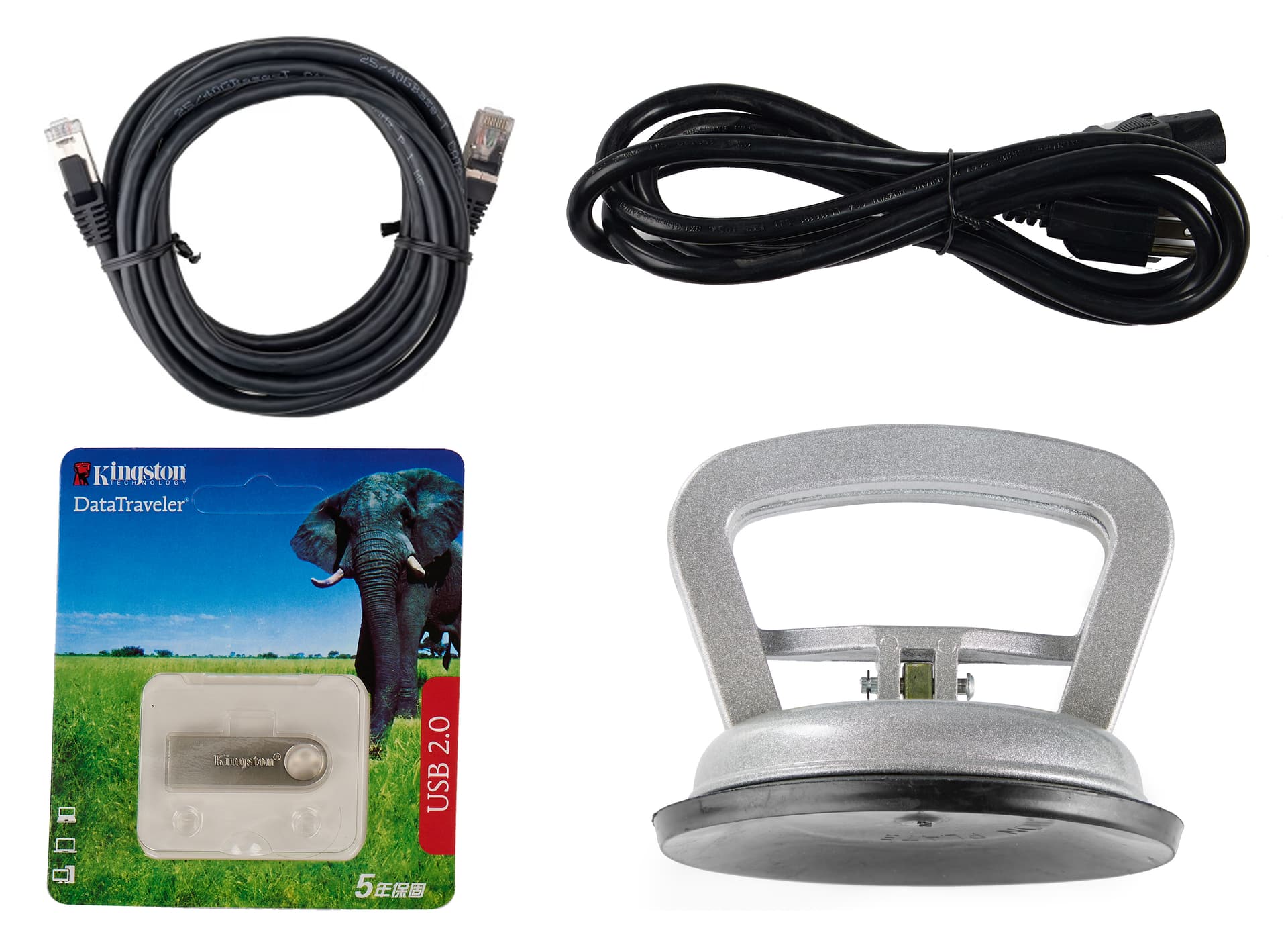 LED pedestal with included accessories
