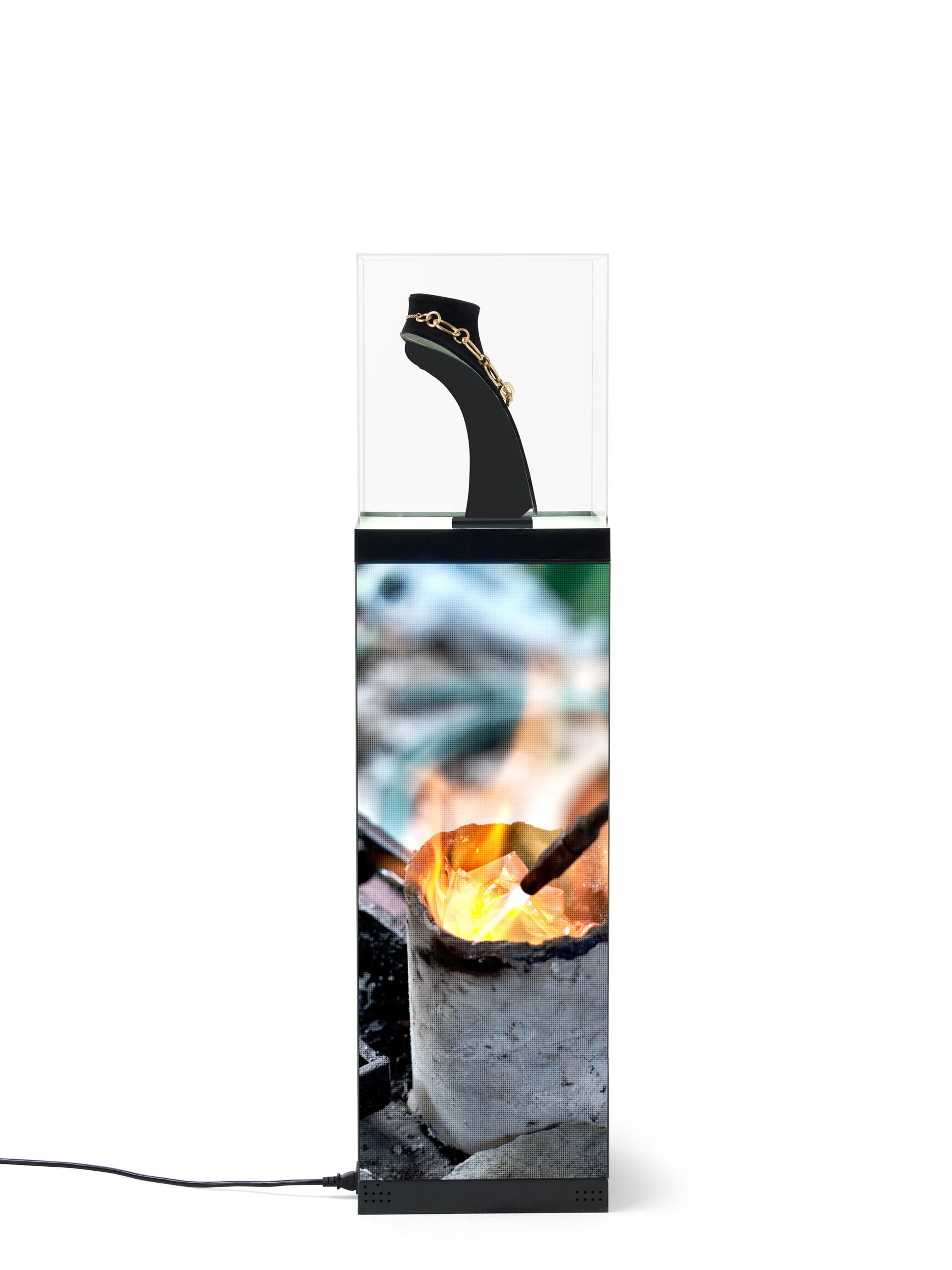 LED Pedestal with display area