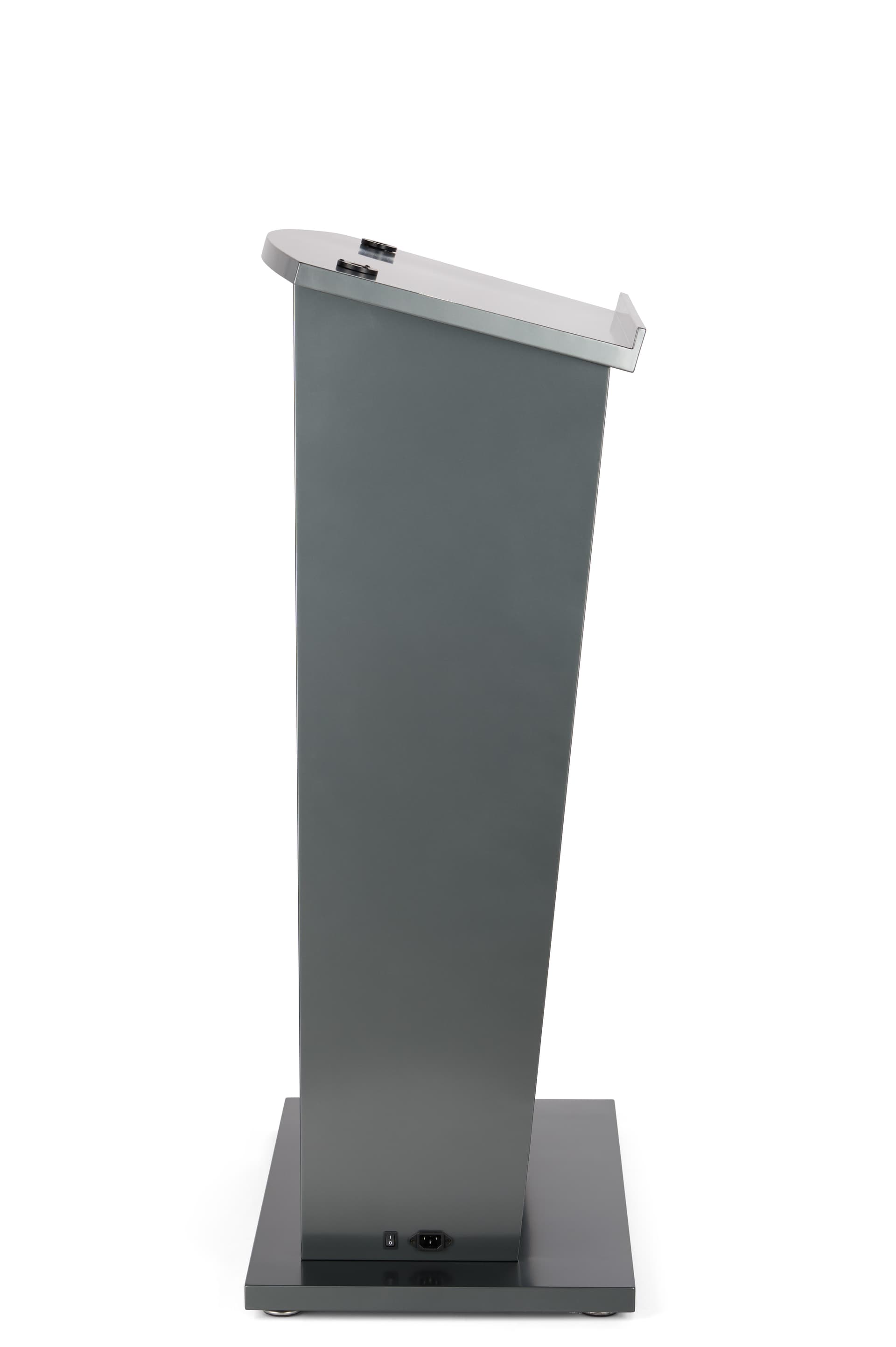 Digital podium with power switch and power outlet