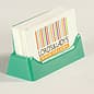 Single Pocket Acrylic Business Card Holder, Tabletop, Fits 49 Cards - Teal