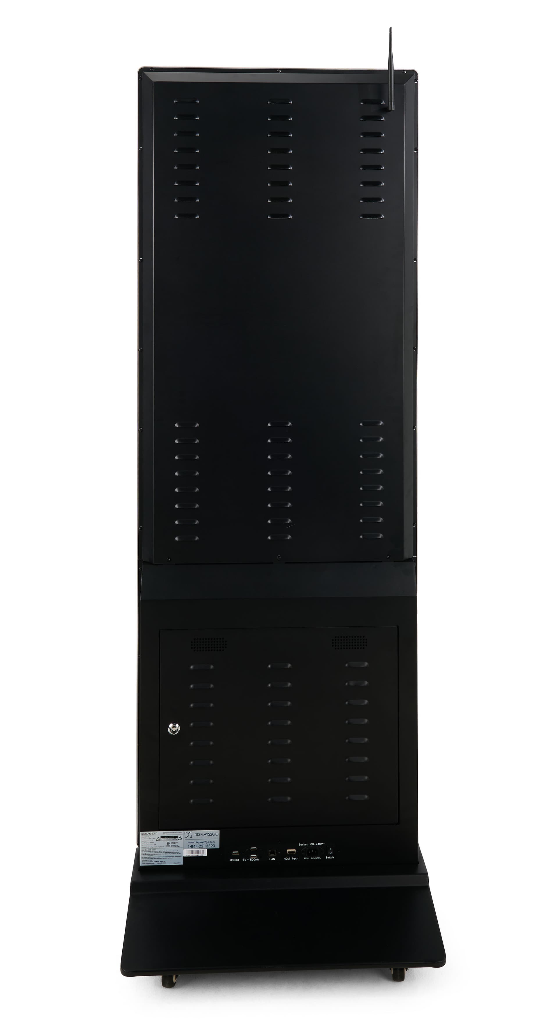 Advertising Multimedia Kiosk with 2 Keys for Easy Back Panel Access