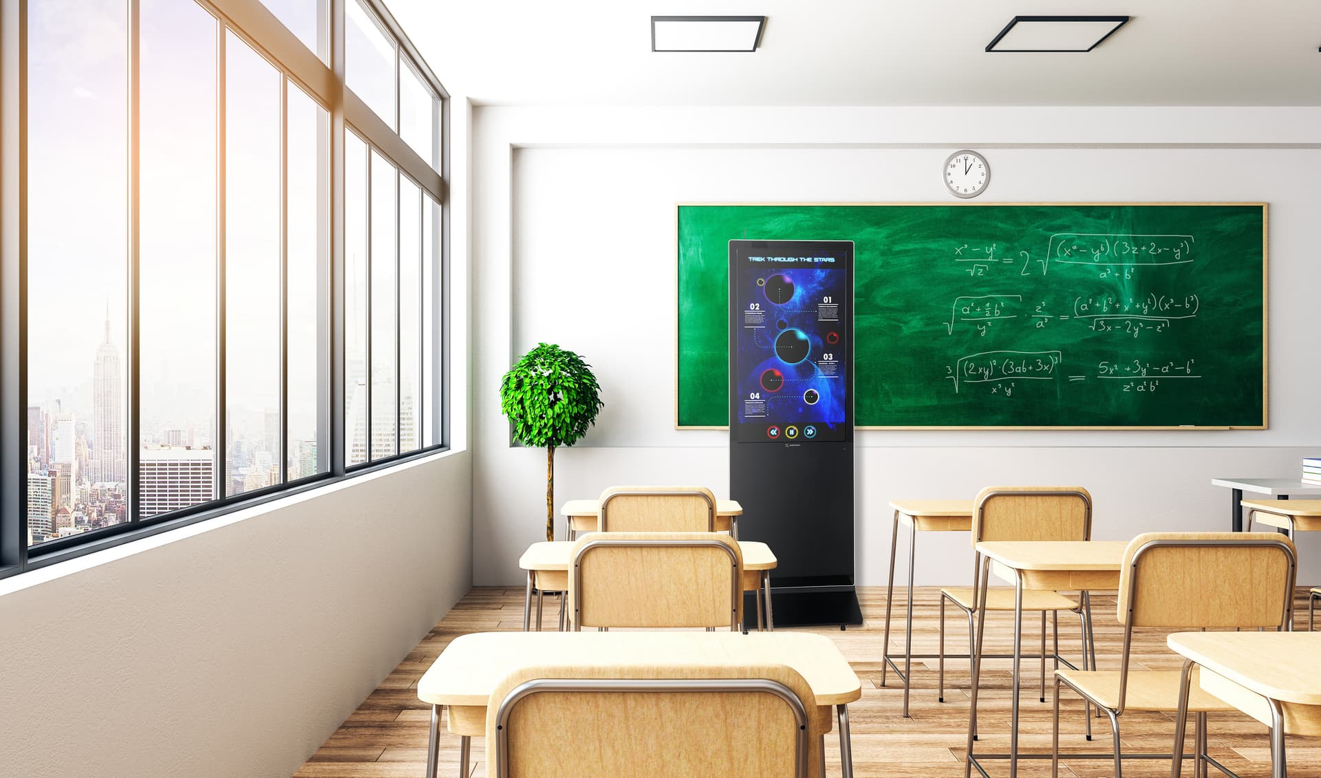 Advertising Multimedia Kiosk with Self-Standing Features