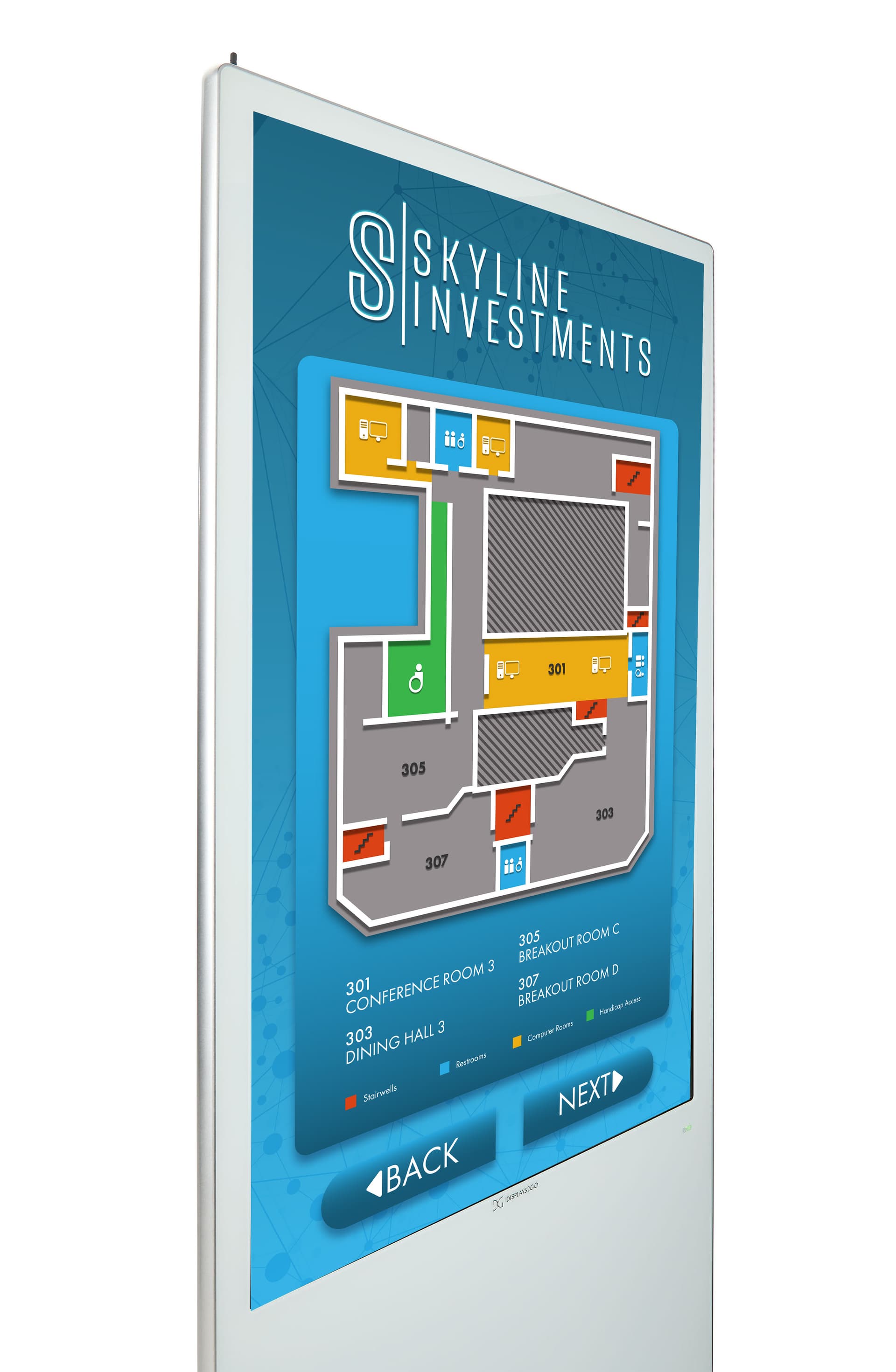 Close Up of Advertising Multimedia Kiosk with Interactive Screen Design