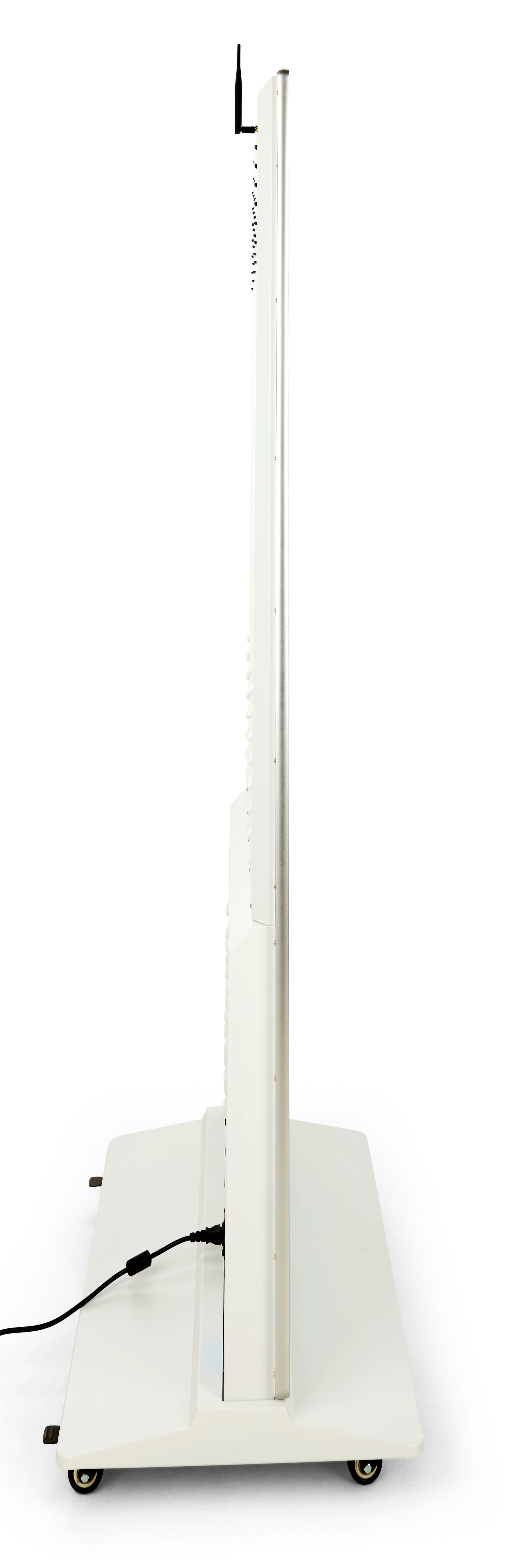 Side View of 55" White Advertising Multimedia Kiosk 