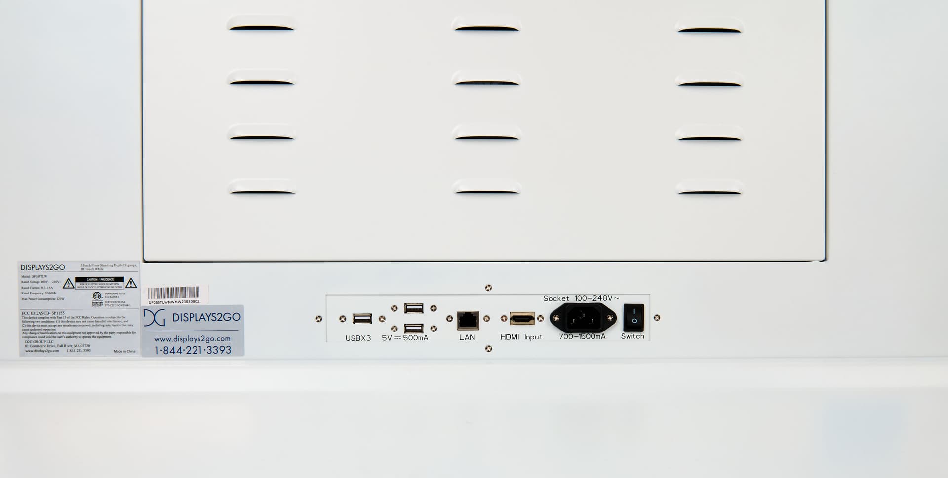 Close Up of Easy Back Panel Access on Advertising Multimedia Kiosk 