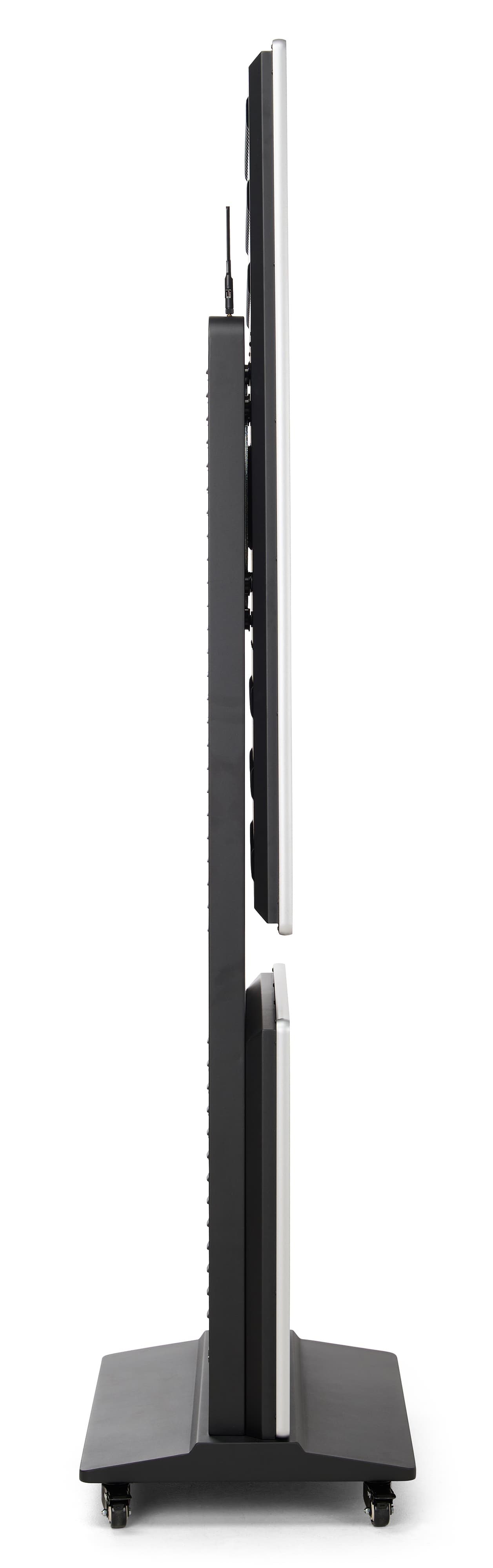 Side profile of the rotating touch screen digital signage with an overall depth of 19.68 inches