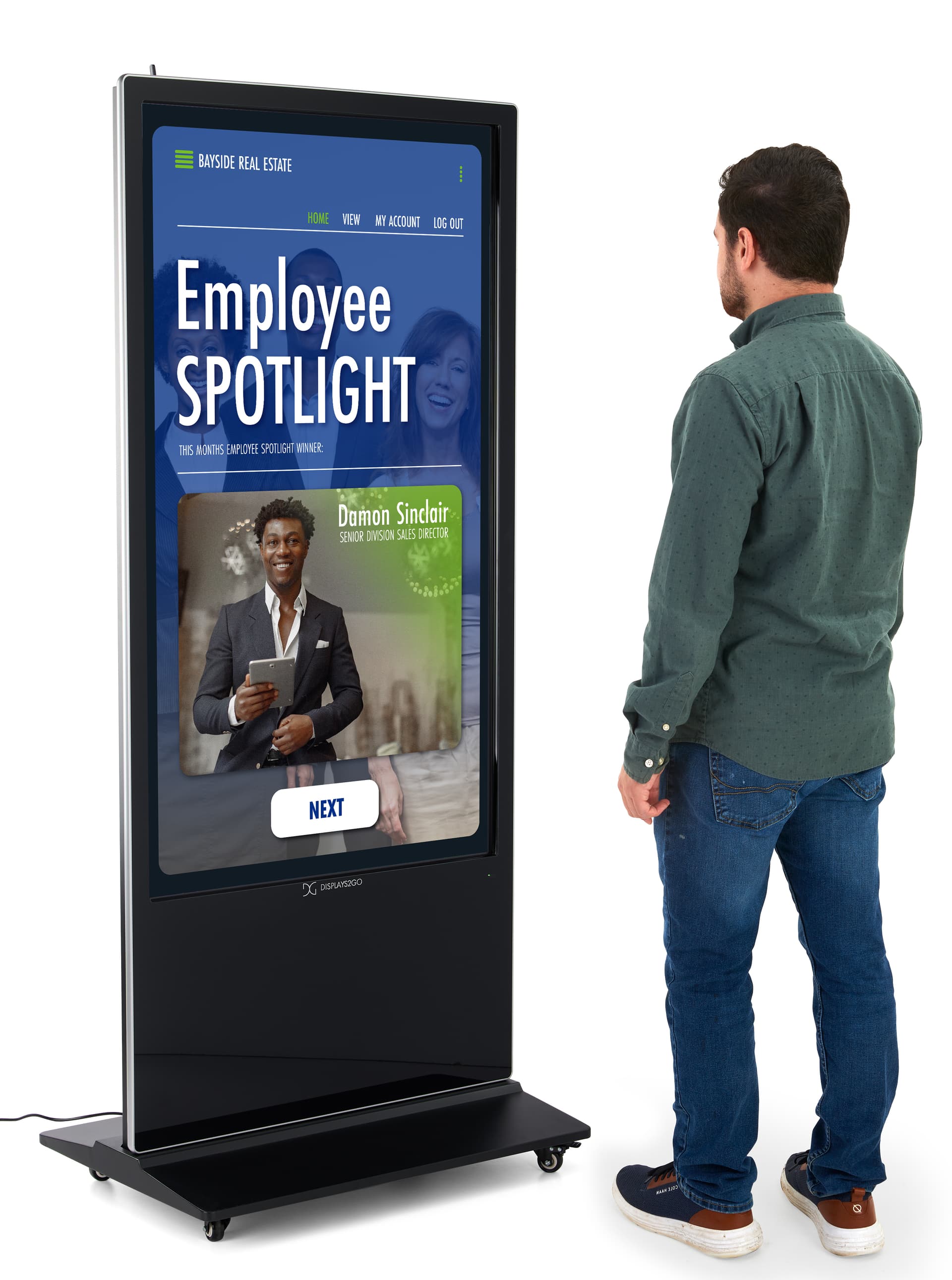 Advertising multimedia kiosk with IR touch screen LCD technology