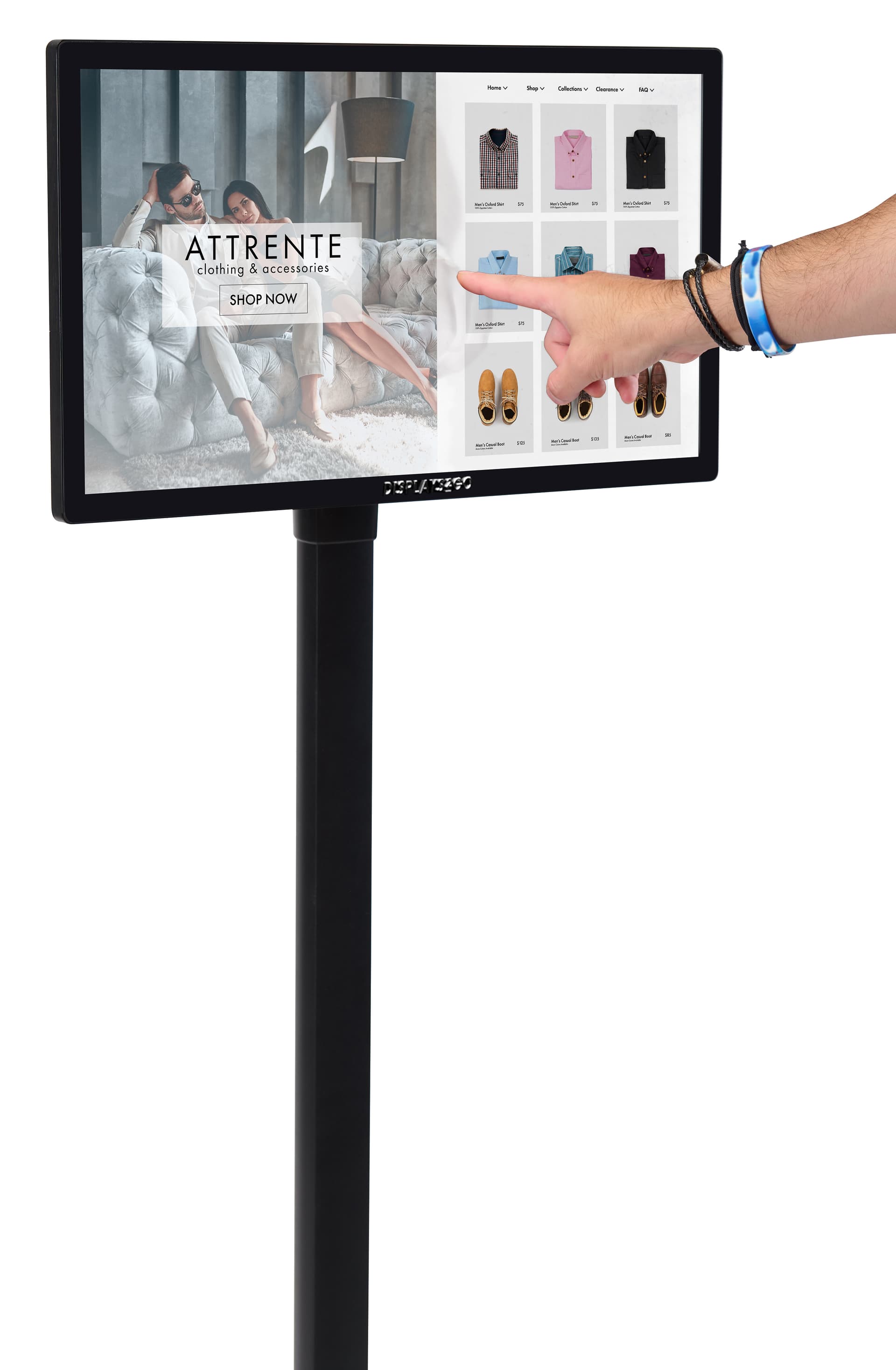 Commercial touch screen display with 10 point PCAP touch screen technology