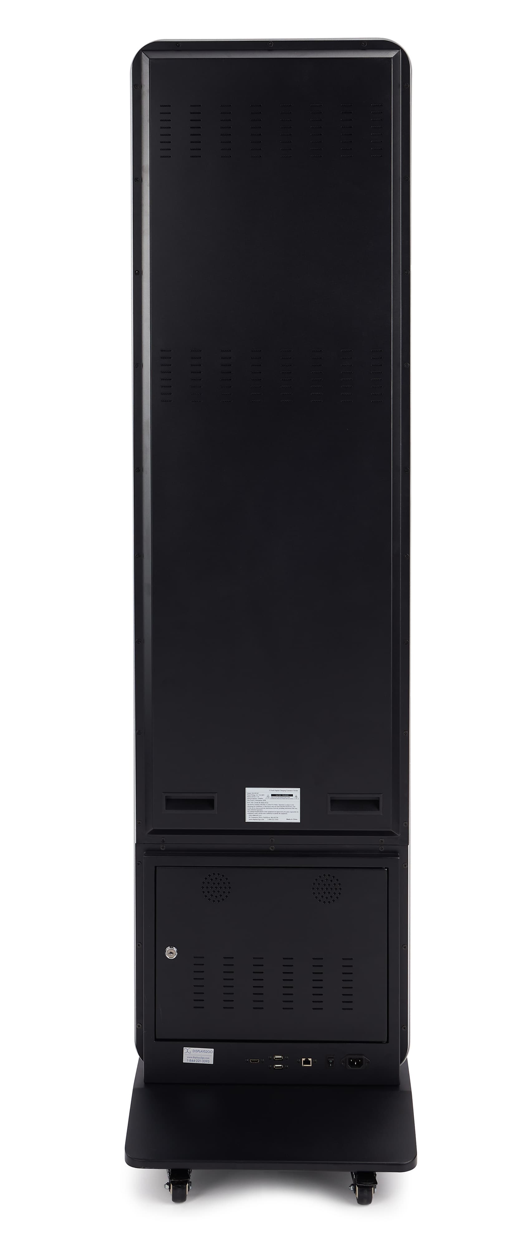 This charging digital literature display with floor-standing design
