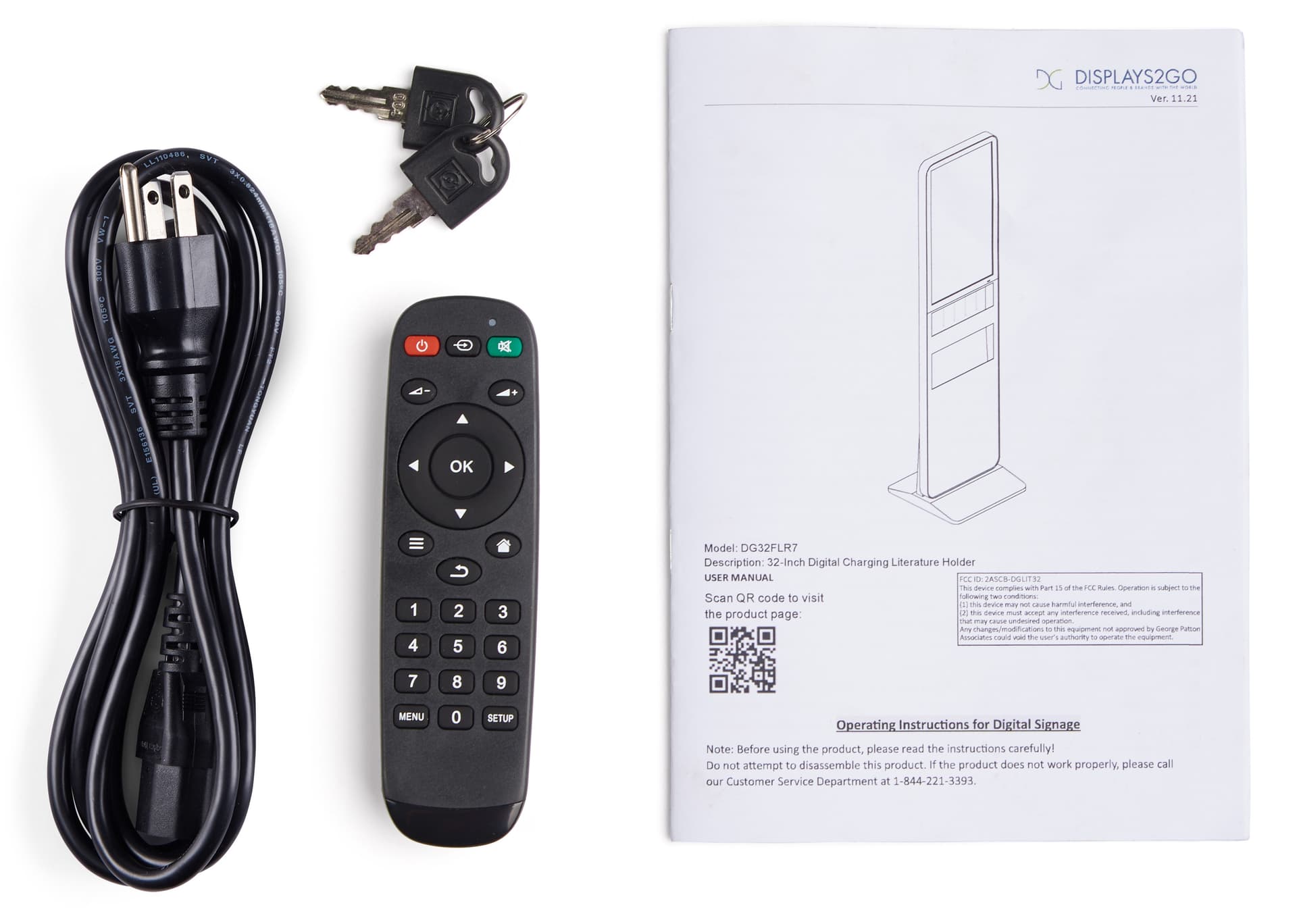 This charging digital literature display with a remote control
