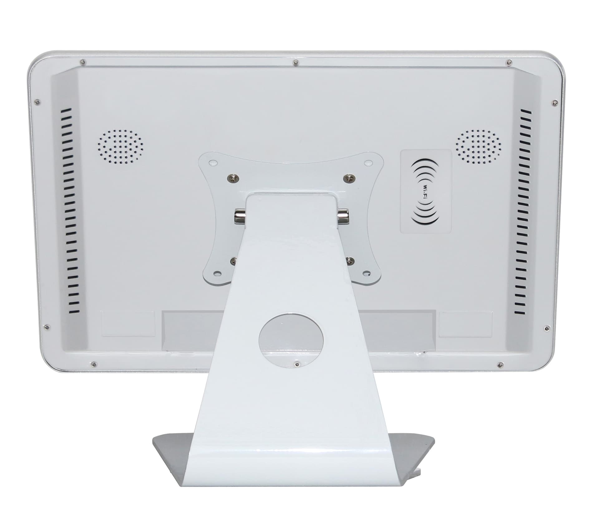 Countertop kiosk with two 8 watt speakers