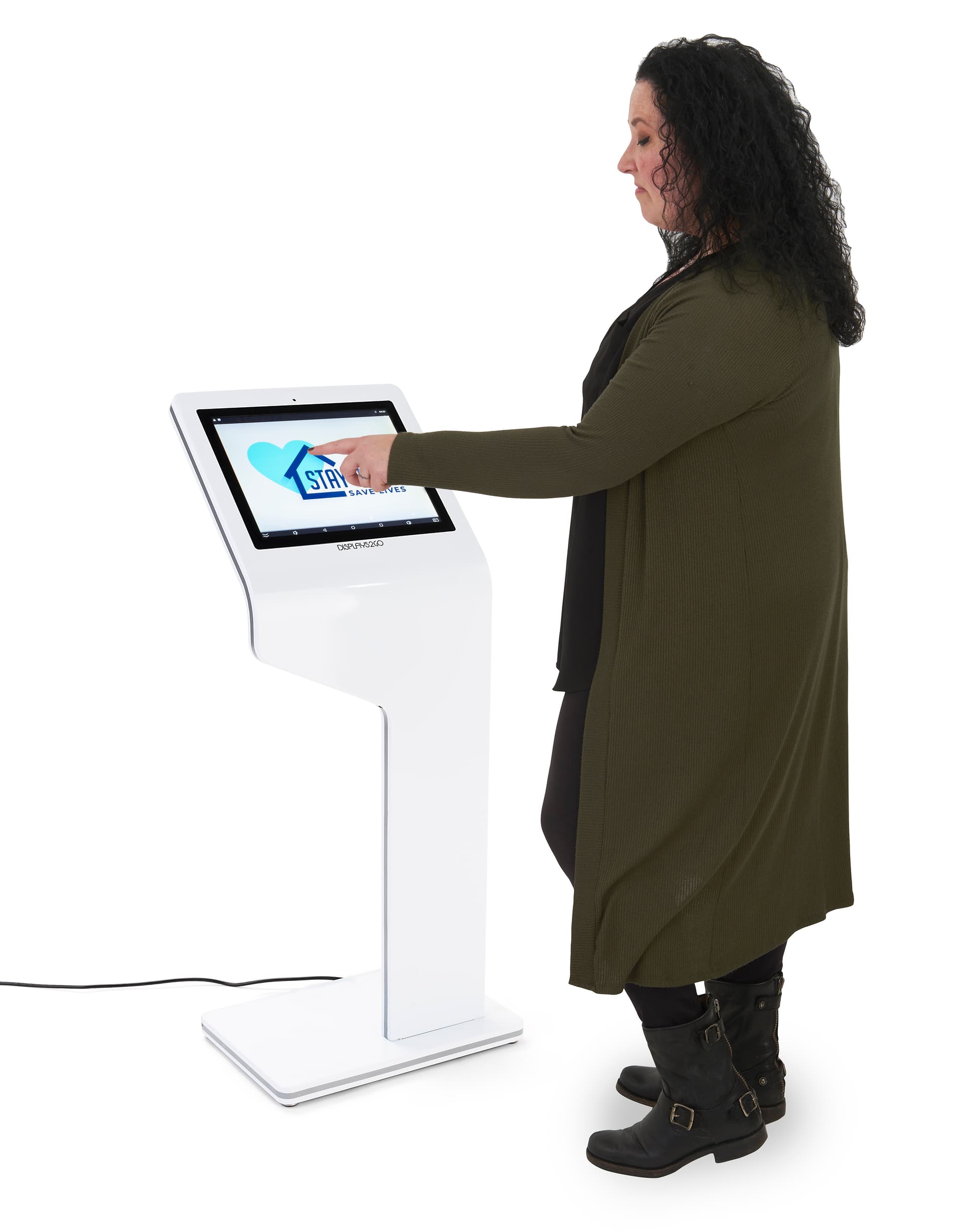 Touch screen interactive kiosk with camera and 10pt PCAP panel 
