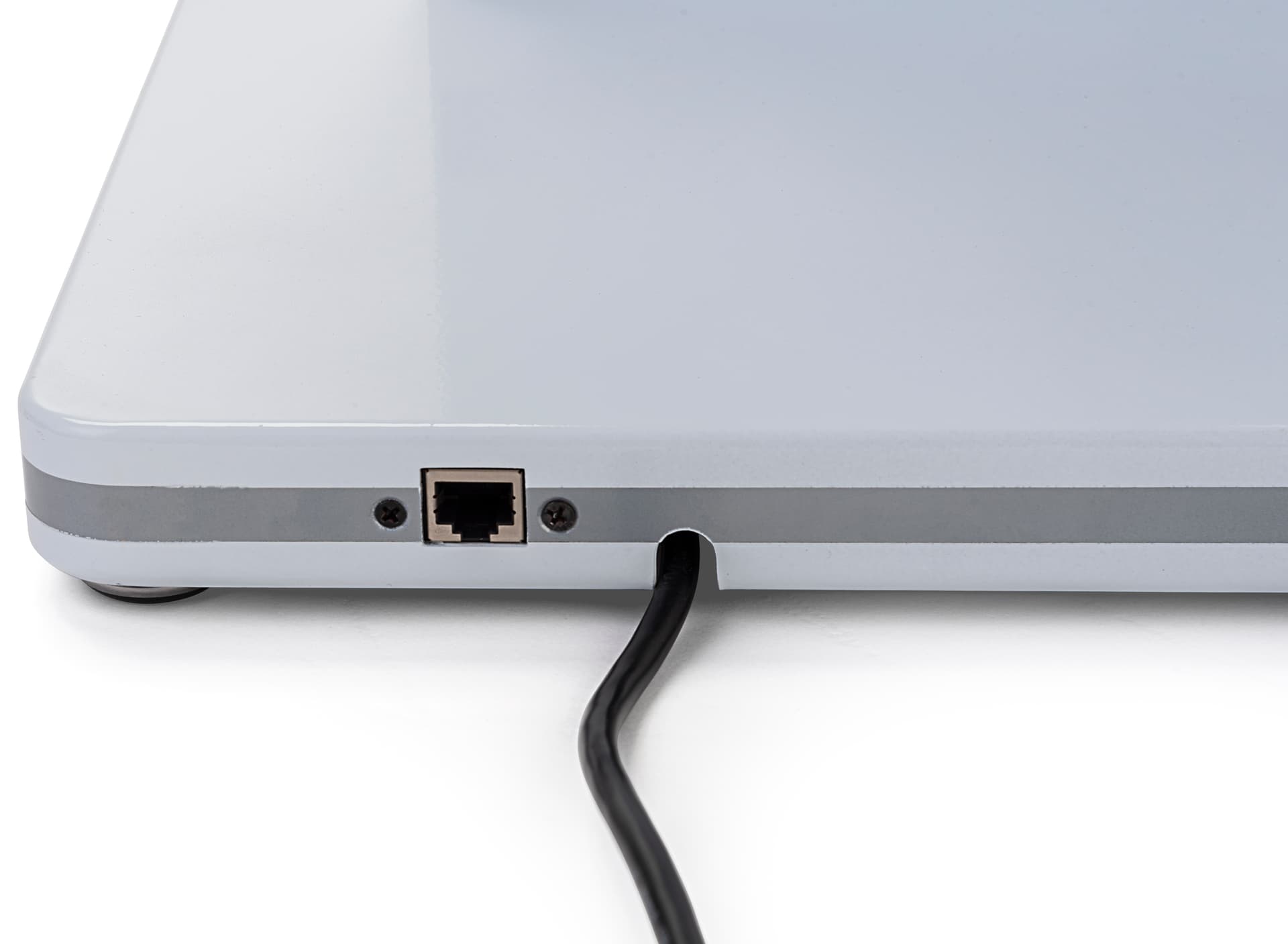 Touch screen interactive kiosk with camera and concealed cable management system 