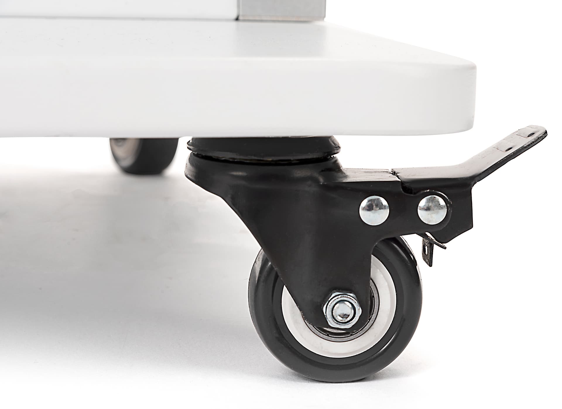 Interactive Digital Display with locking caster wheels