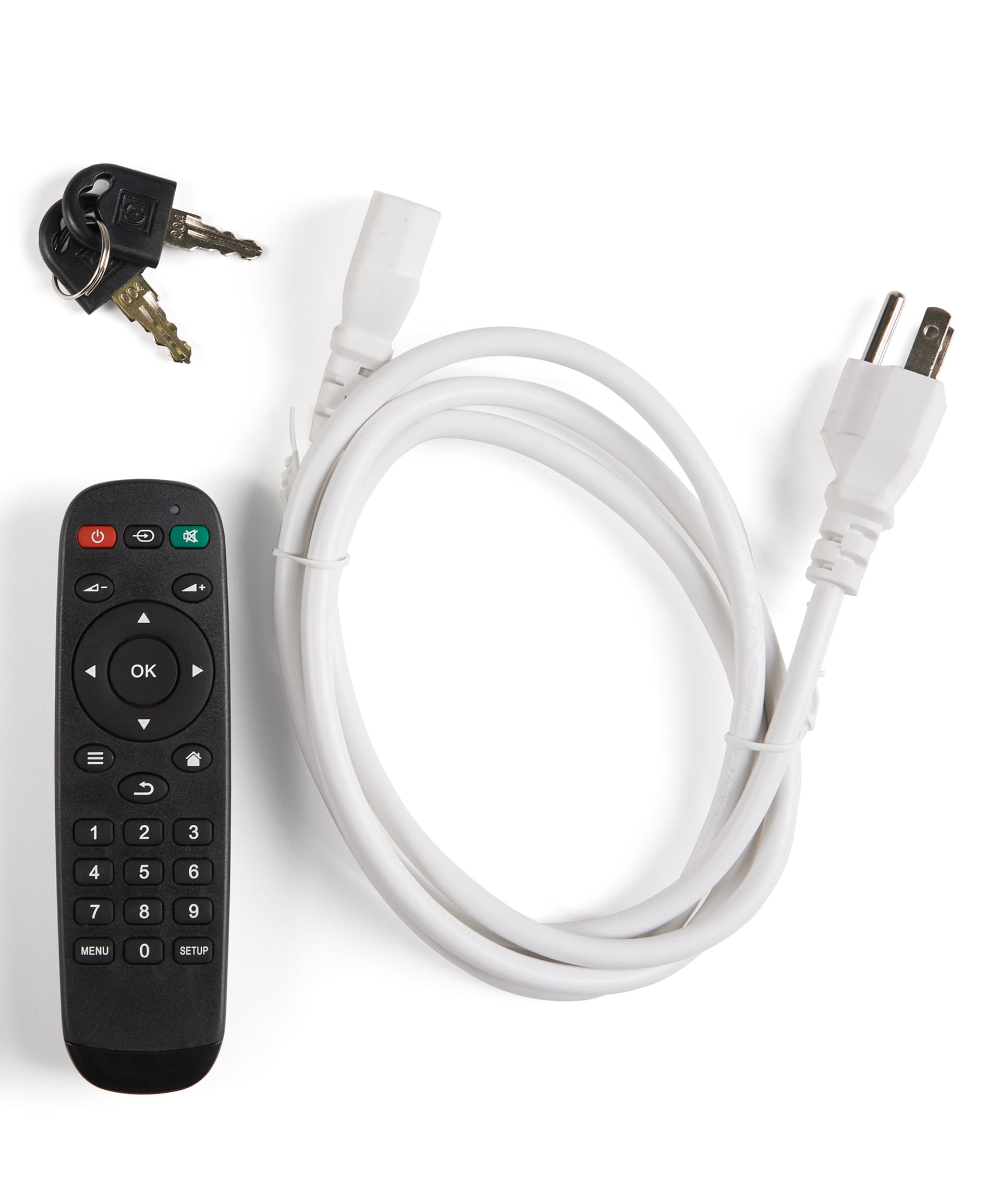 Pedestal display with digital sign with remote control and keys included