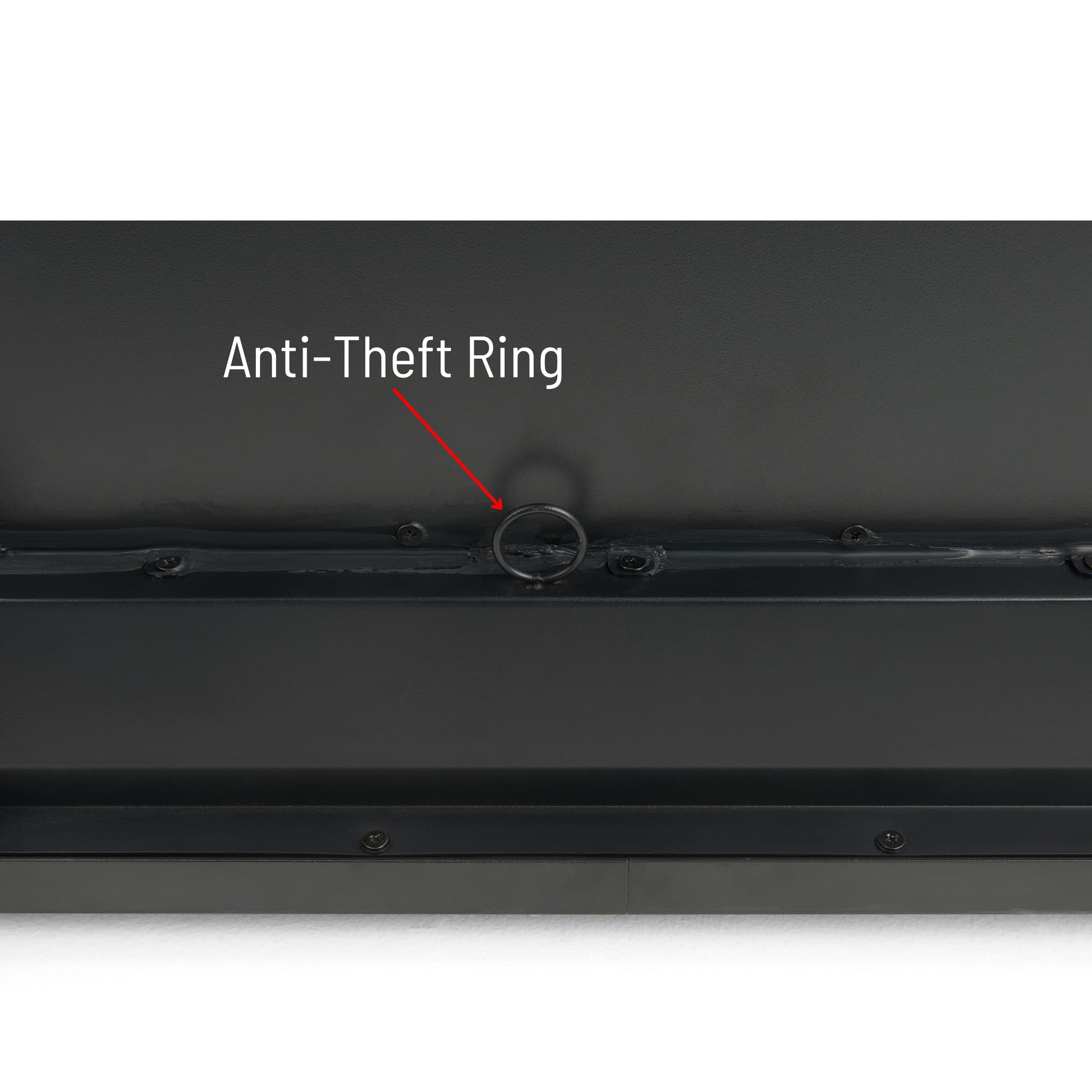Portable outdoor digital signage with anti-theft ring
