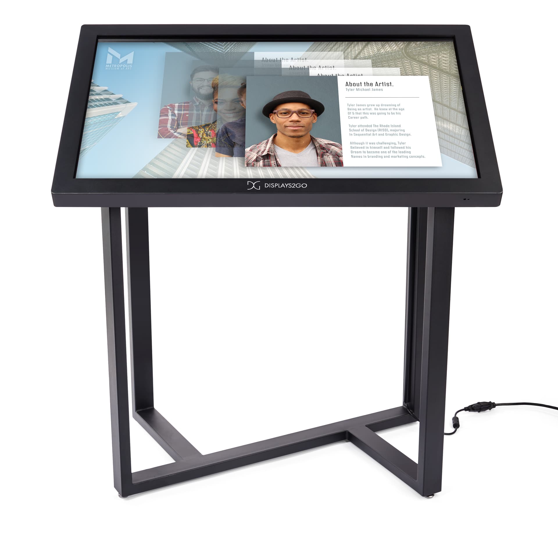Interactive touch screen kiosk with 43 inch LCD screen 