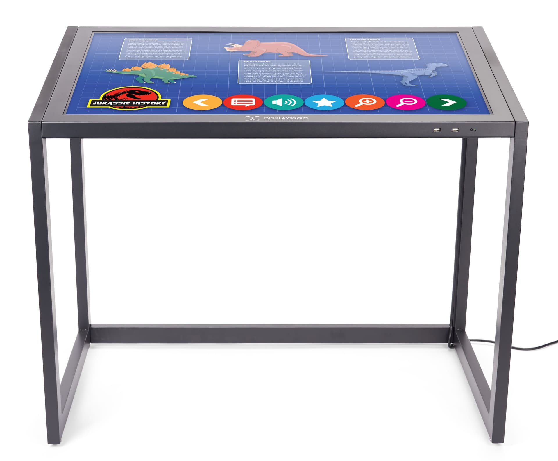 Accessible touch screen table with WiFi and Bluetooth Connectivity