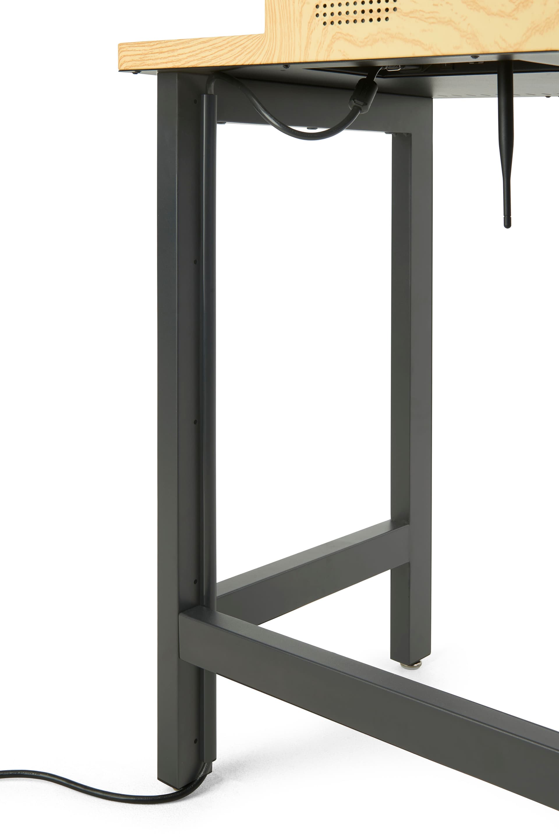 Interactive multi touch table with built-in cable management 