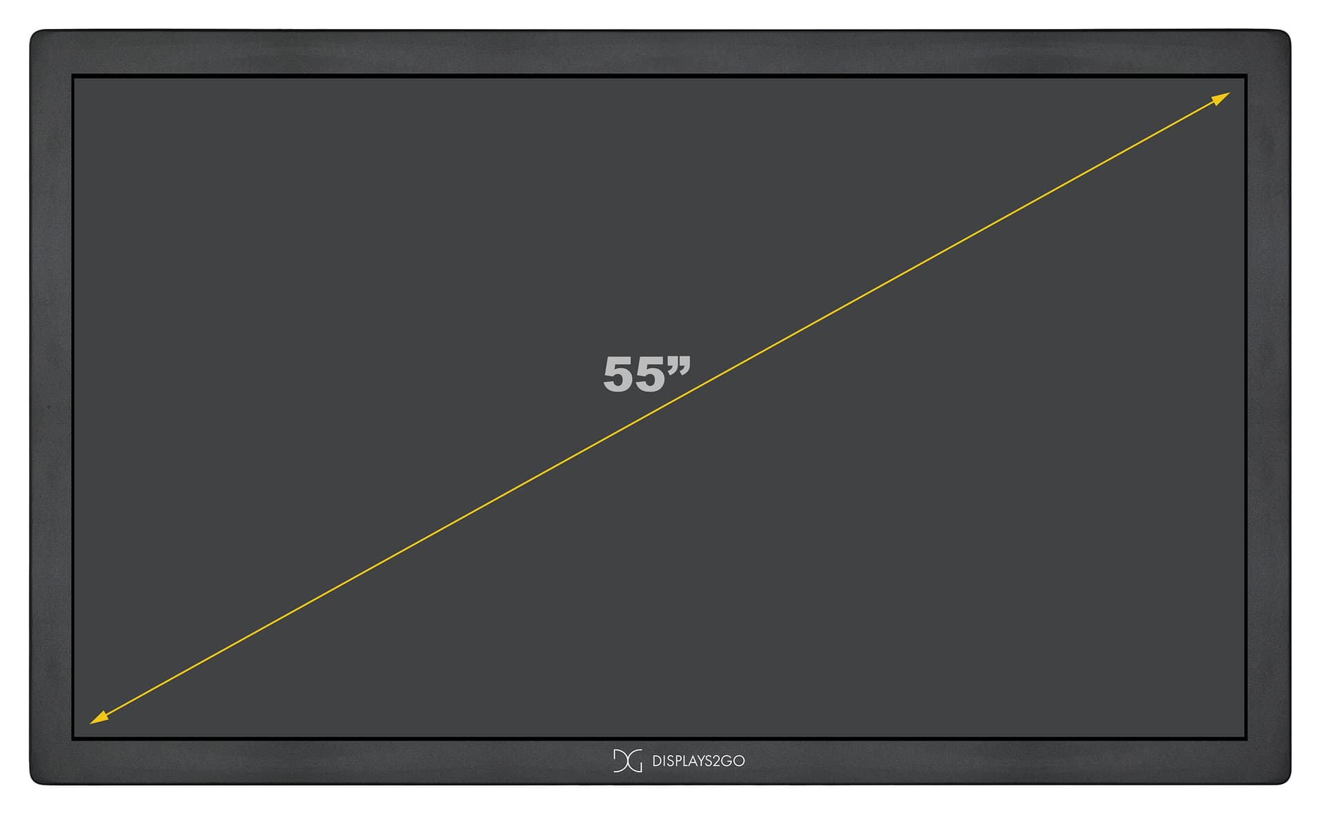 Touch screen wall display with 16:9 aspect ratio 