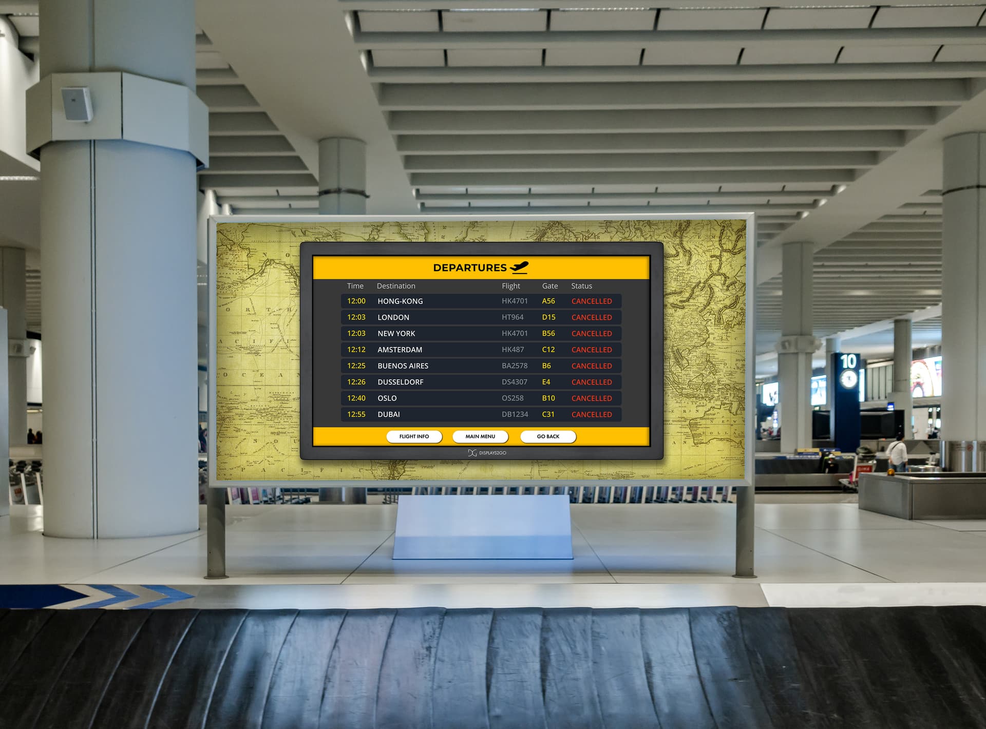 Touch screen wall display with 10pt PCAP screen