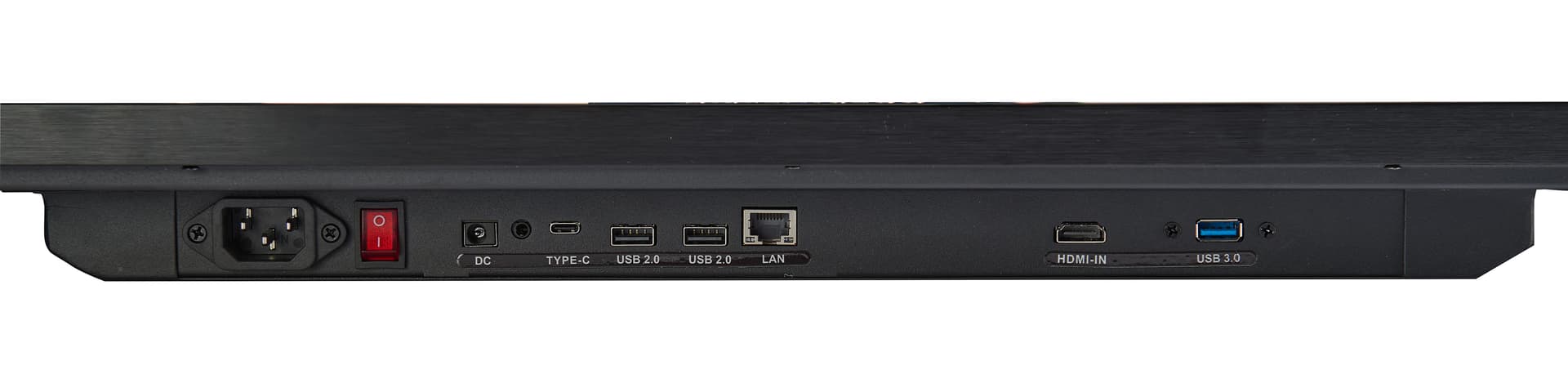 Wall mount touch screen monitor with ethernet, USB type-C, HDMI input, USB 3.0, and two USB 2.0 ports