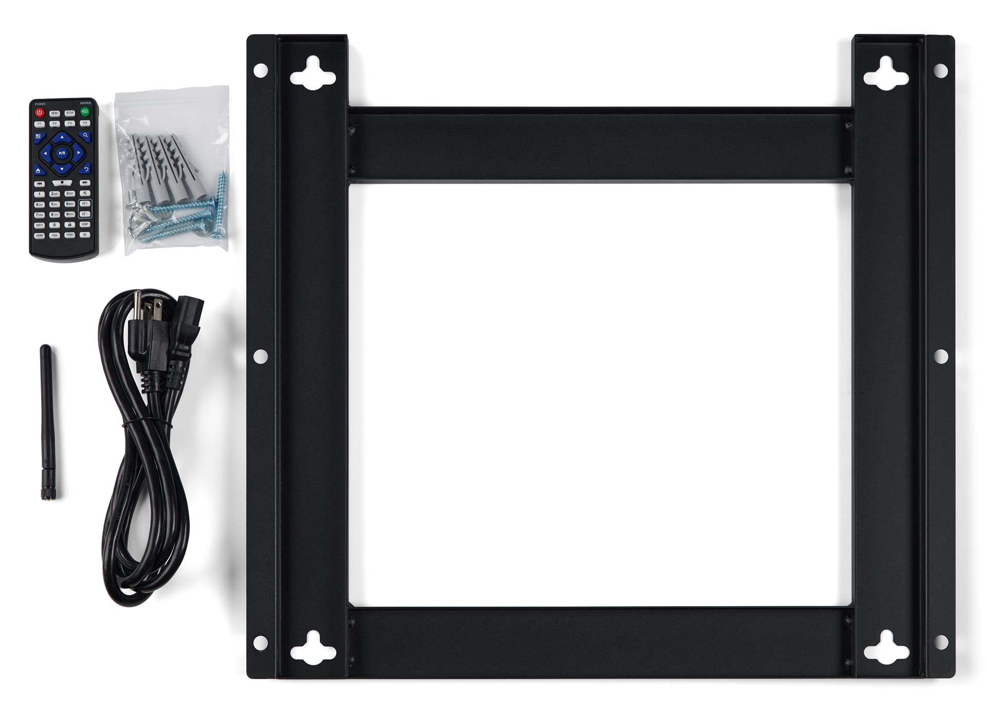 Digital signage monitor exhibiting the kit shot included with each monitor
