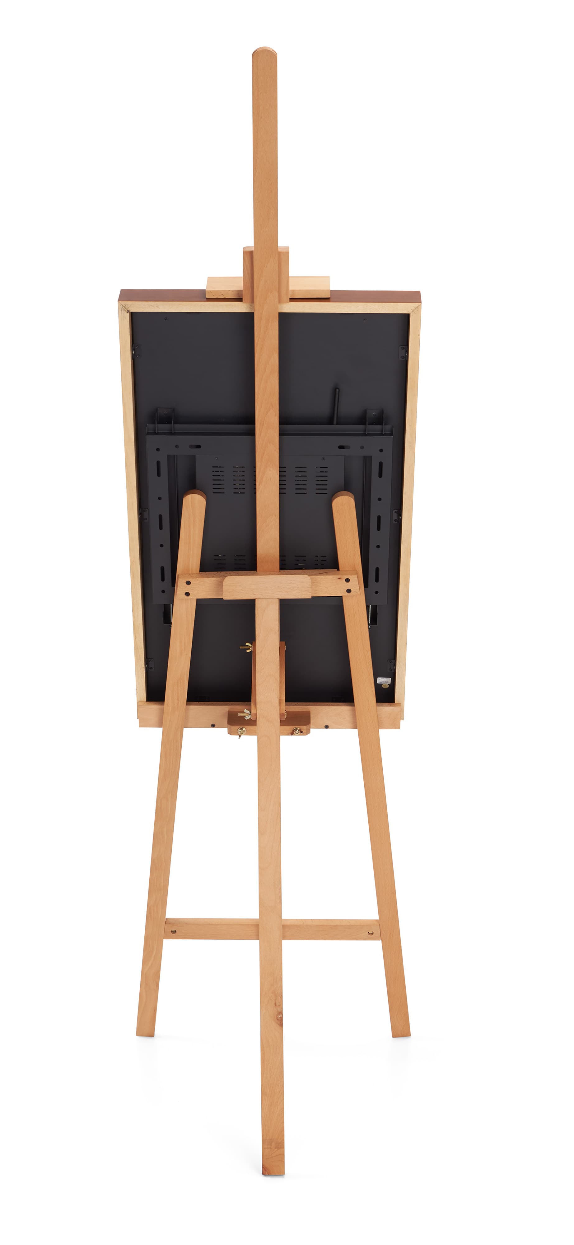 Digital canvas easel display with three leg design