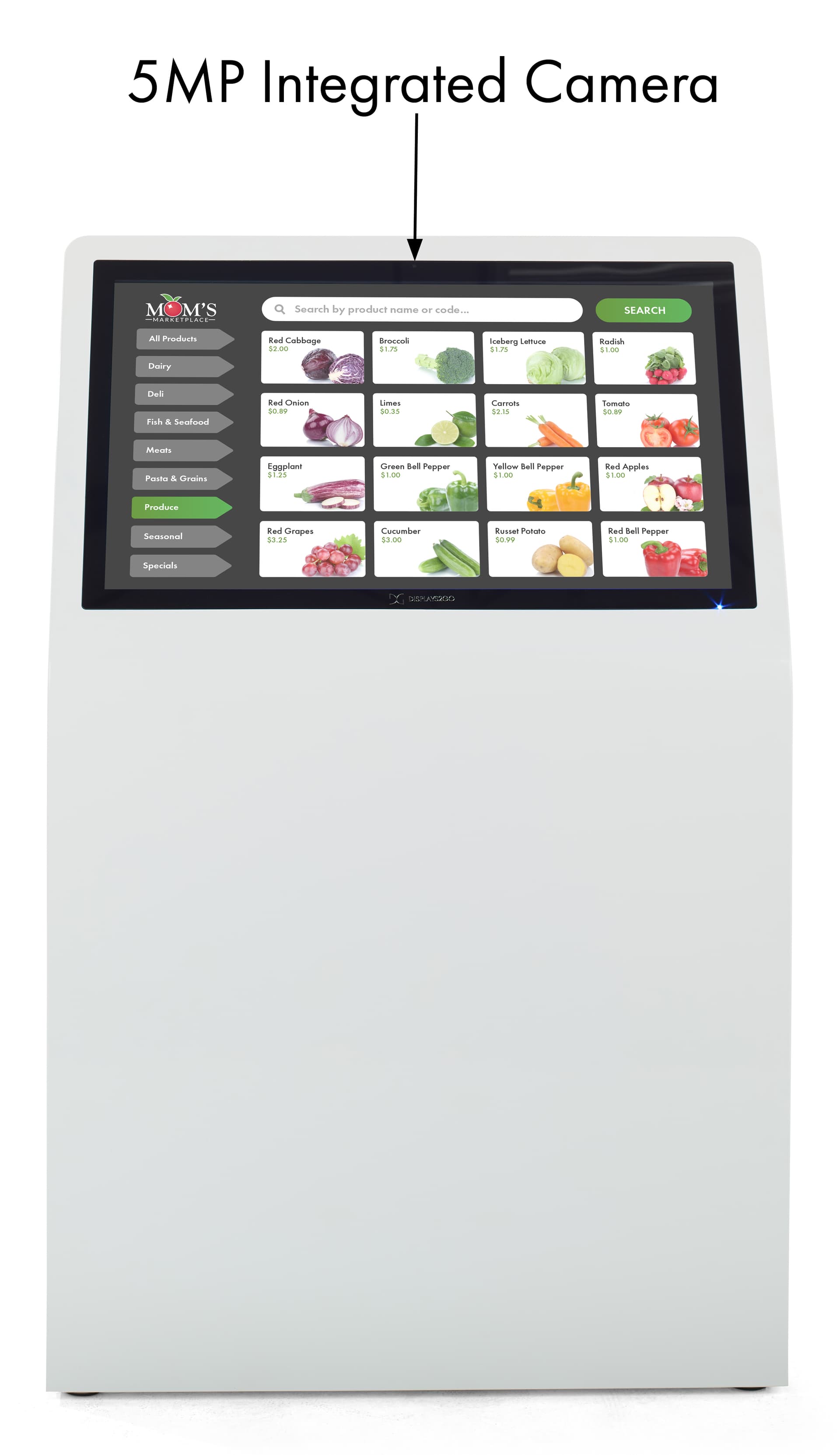 Touch screen kiosk with camera with ADA compliance build 