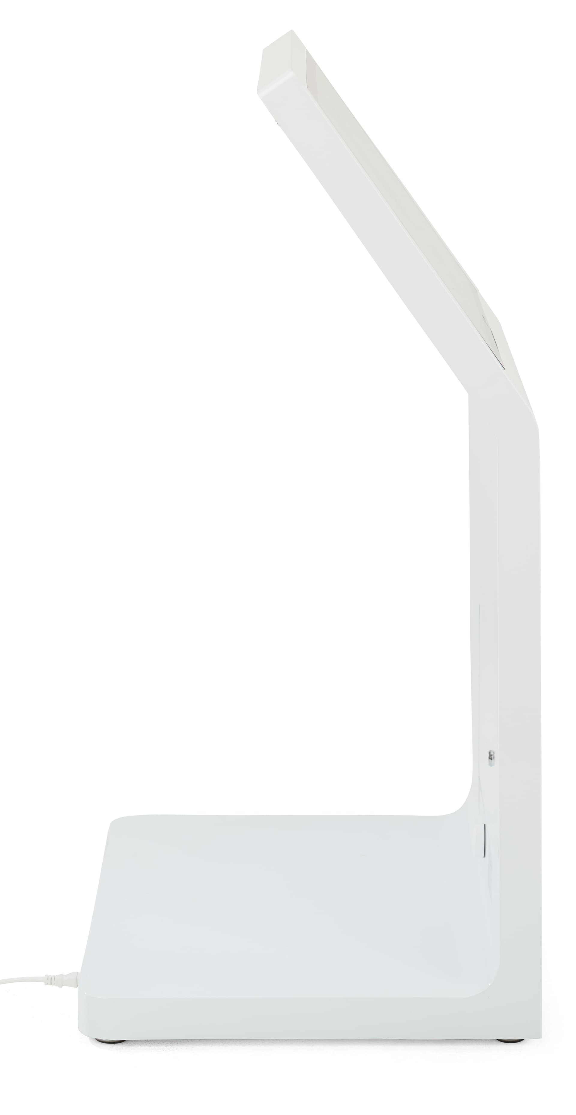 Touch screen kiosk with camera with a sleek side angle