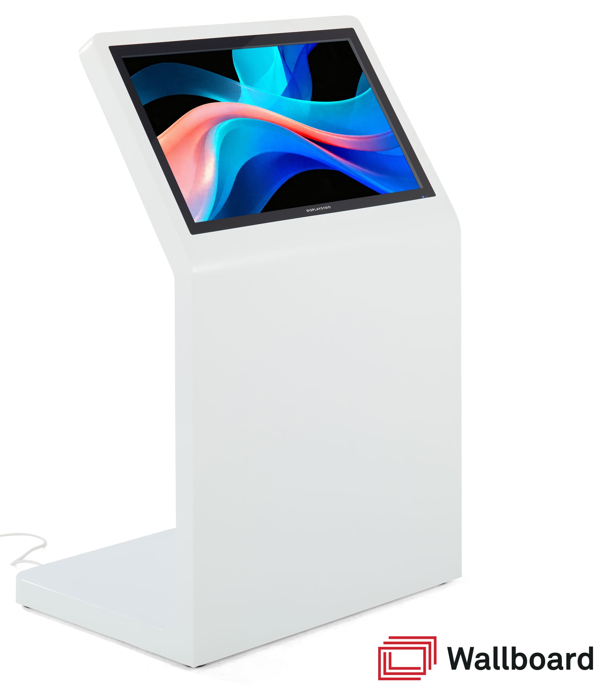 Touch screen kiosk with camera with Wallboard Premium software package option