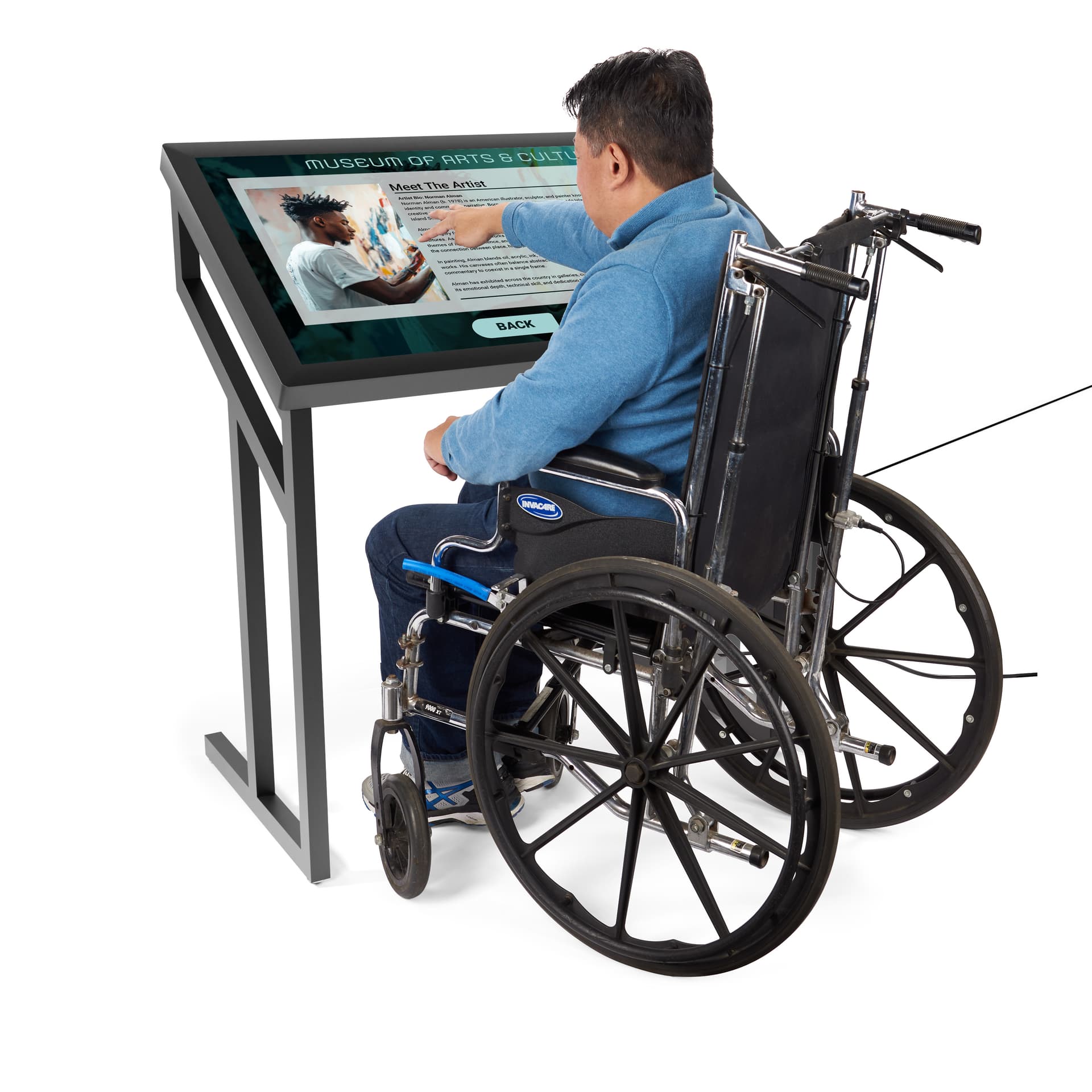 Accessible Touch Screen Table Meets ADA Height and Reach Standards