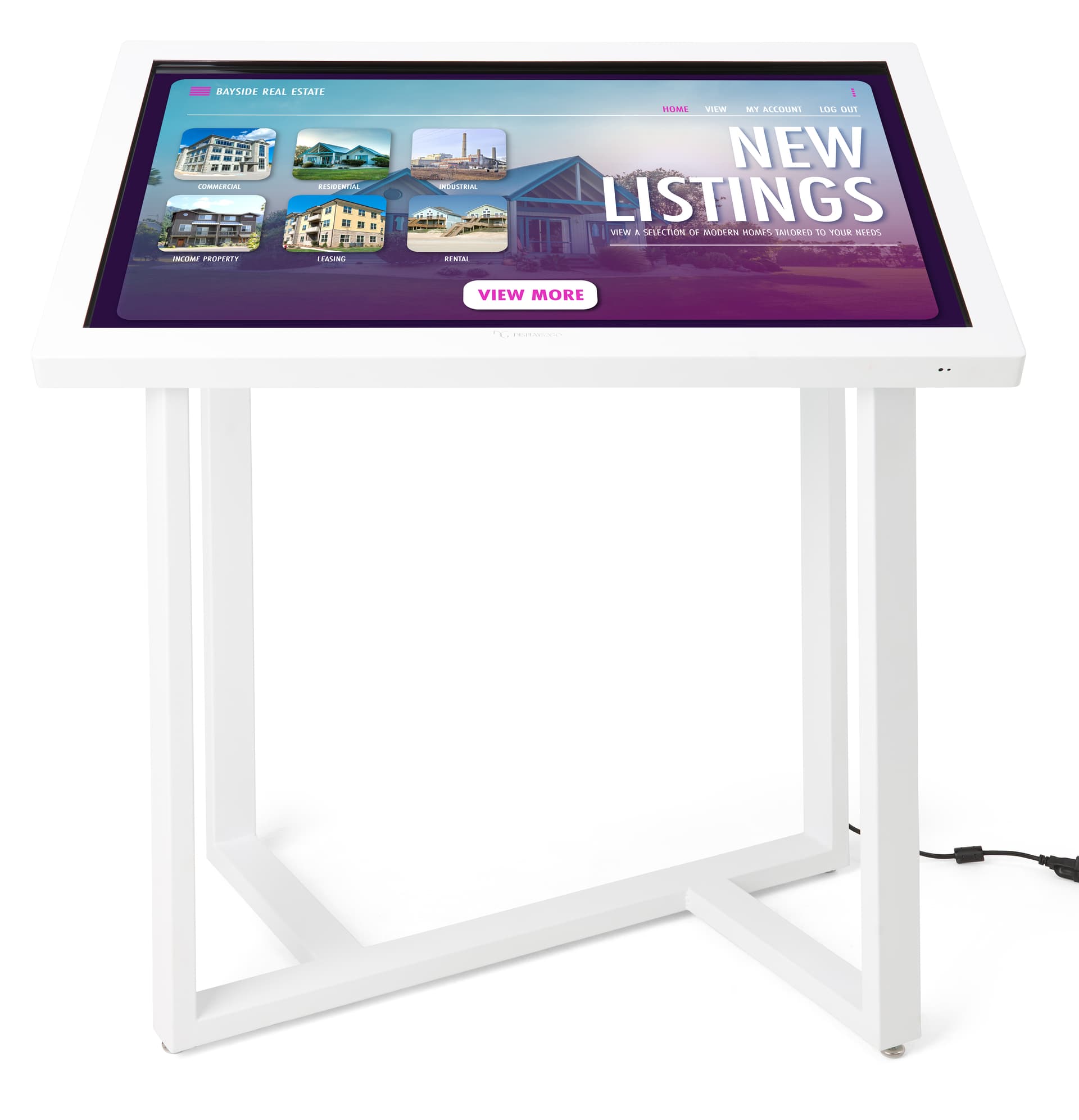 Interactive touch screen kiosk with easy and intuitive interactive content to build out. No coding required! 