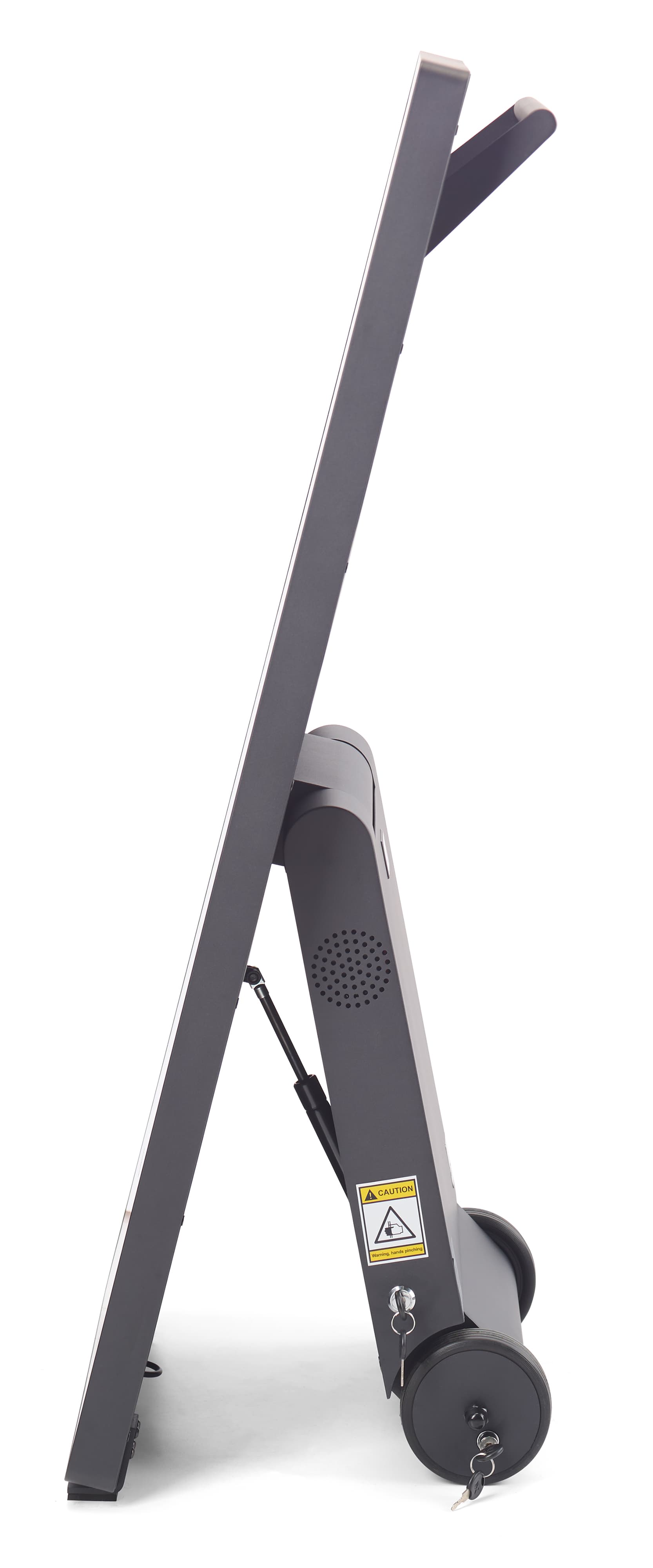 Indoor Mobile Digital Signage A-Frame showcasing the sleek side angle